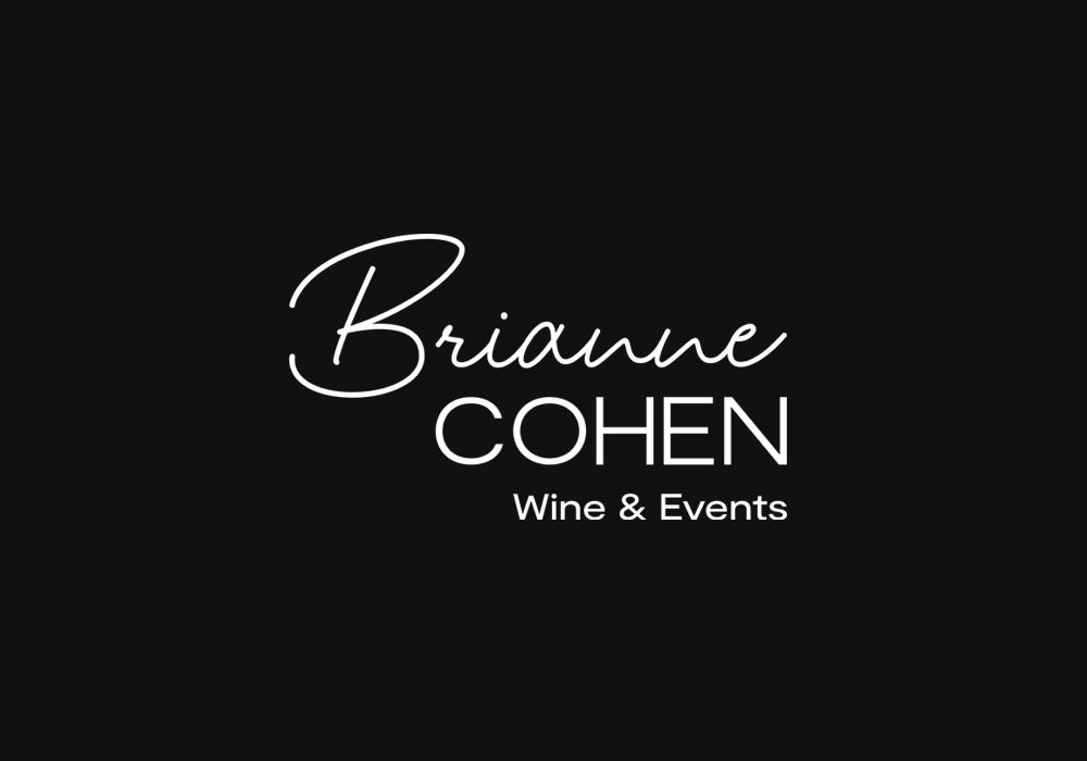 Brianne Cohen Wine & Events white logo on black