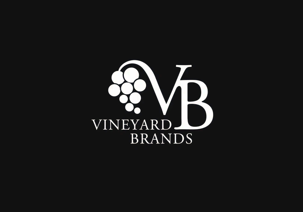 Vineyard brands white logo on black