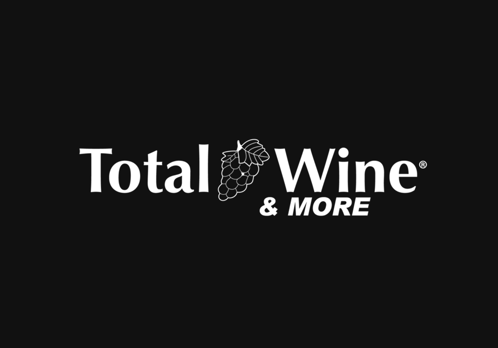 Total Wine white logo on black