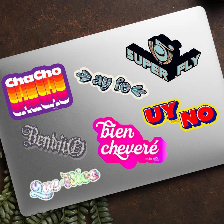 5IN5O Sticker Libre pack on a laptop