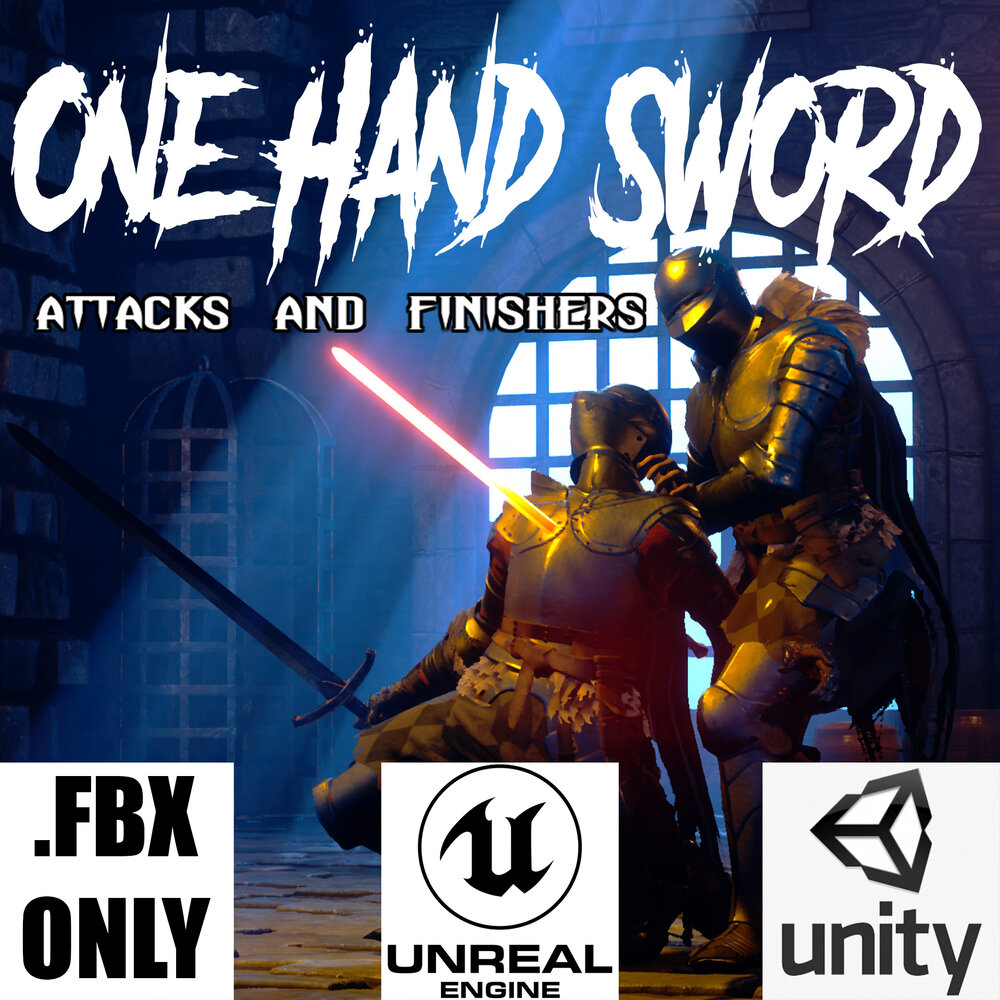 One hand sword attack and finisher animation for Unity or Unreal Engine. —  RamsterZ Animations