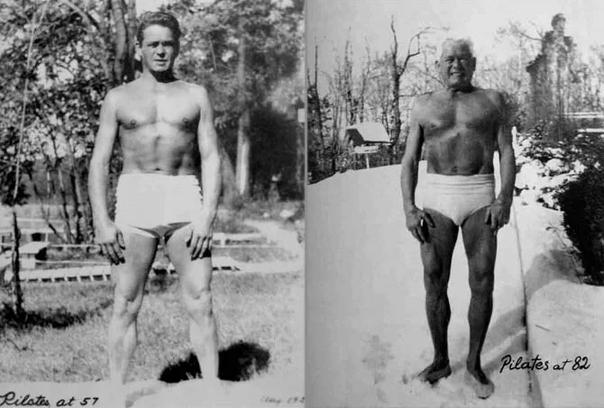 Joseph Pilates at 57 and at 82
