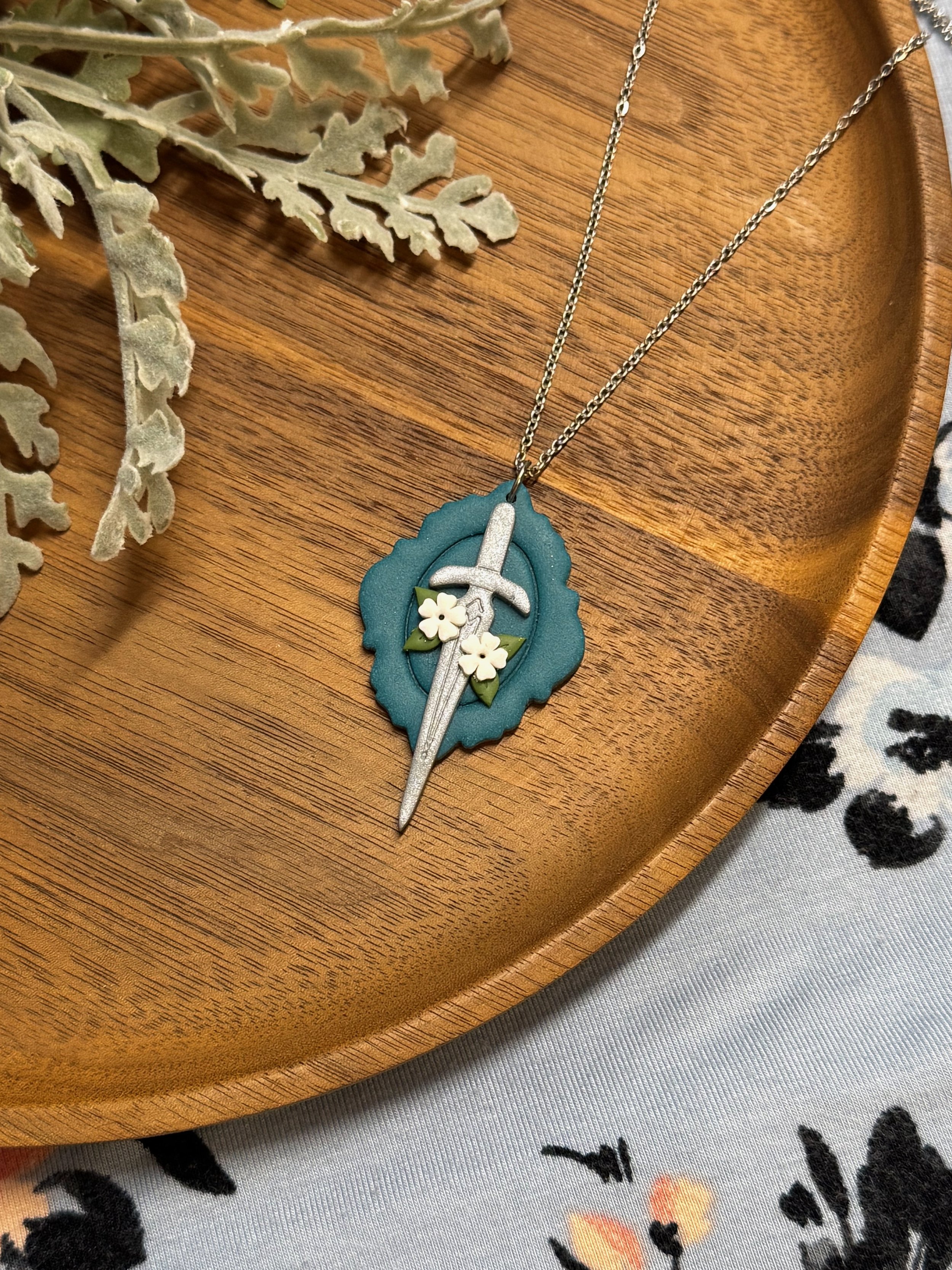 Floral Sword Necklace