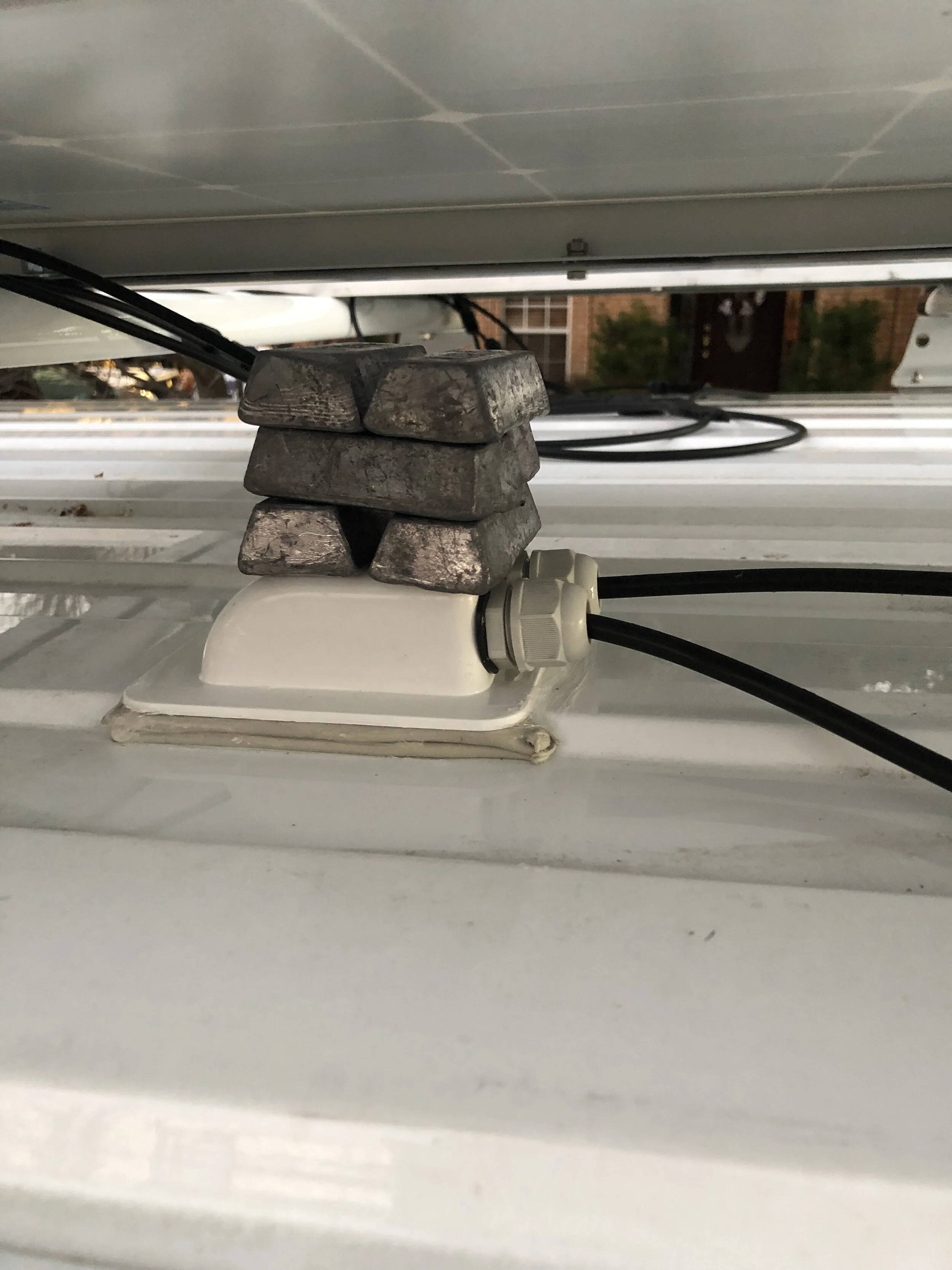 Gland as I was getting it to set before the lapping compound.  The weights came off…they were there to help it sit flush with the van.