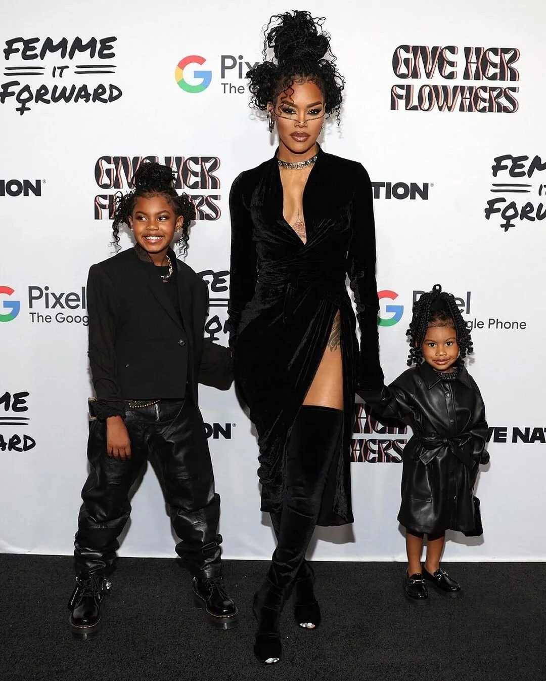 Our CROWN Crush Wednesday featuring the fabulous Teyana Taylor and her adorable mini-queens! 👑

They came to slay at the #GiveHerFlowersGala last month where Teyana was CROWNED the 2023 Visionary Award winner. 💐💕

📸: @jerrittclark @kvnhrtlss @t
