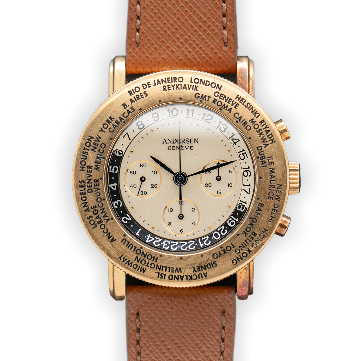 Andersen Geneve World Time Chronograph Lemania