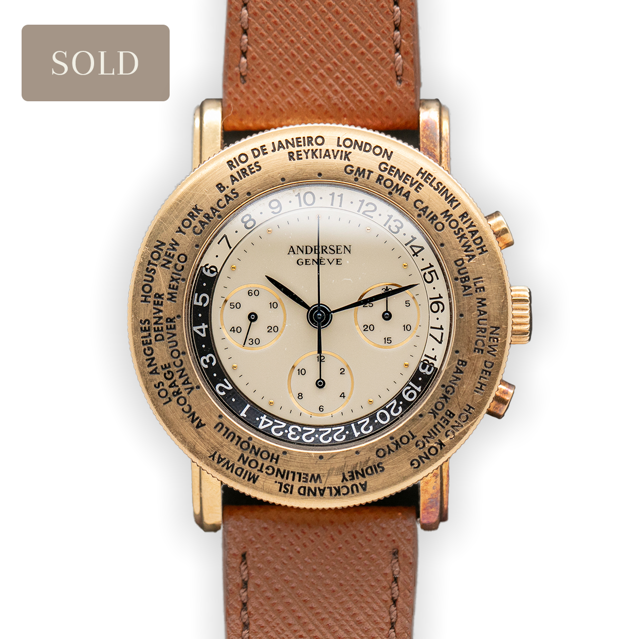 Andersen Geneve World Time Chronograph Lemania