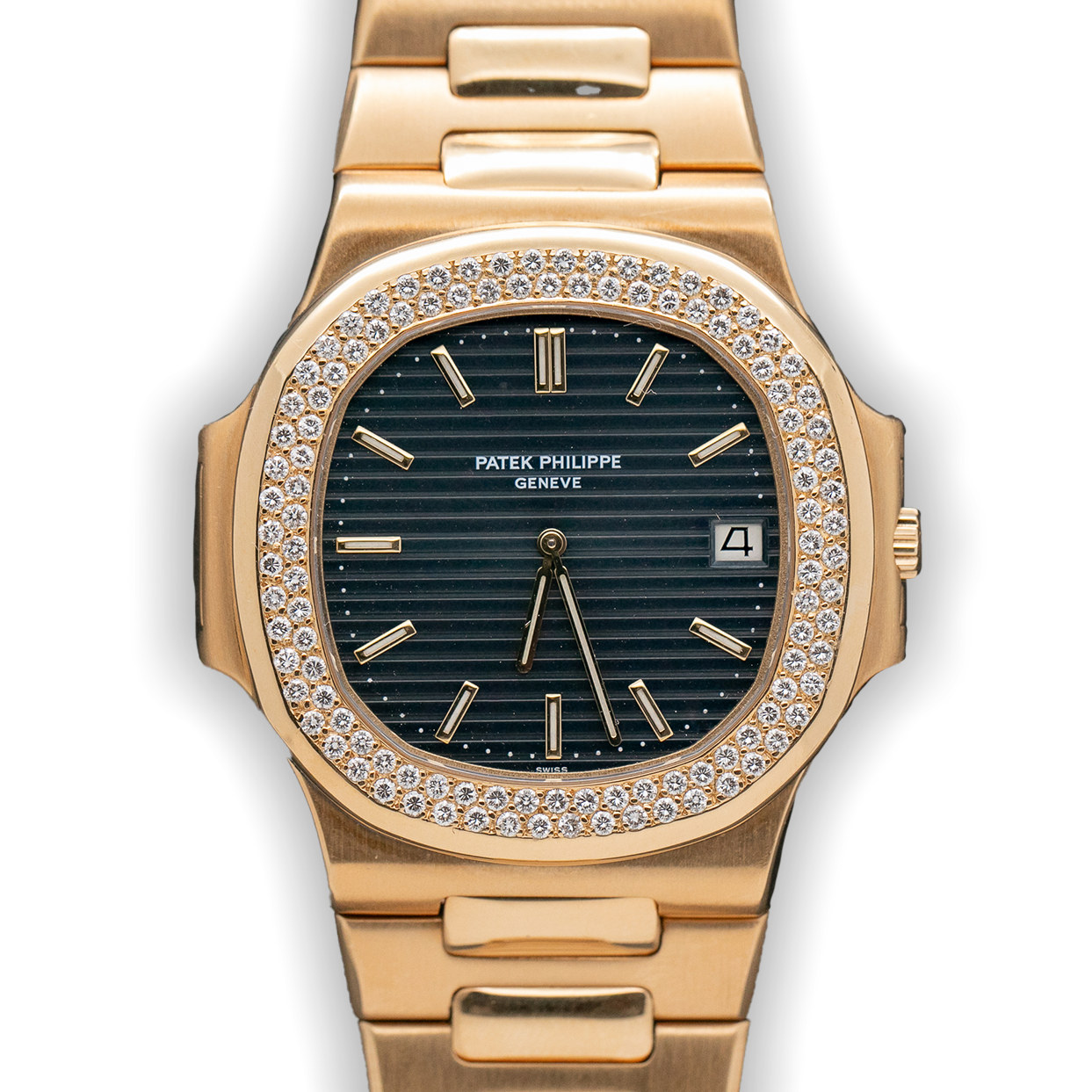Patek Philippe Nautilus 3700/003 Yellow Gold Pave Bezel