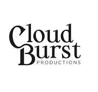 A black logo on a white background that says Cloudburst Productions