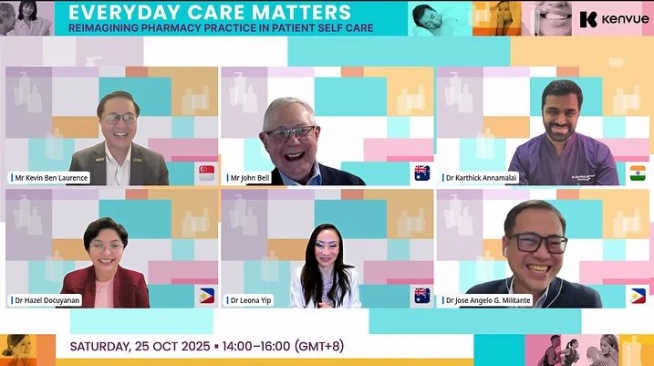Thank you to @kenvue Asia Pacific for the invitation to speak at the Everyday Care Matters pharmacy webinar in mid-October that streamed live across Asia Pacific to 2700 registered attendees. 

I spoke about what I&rsquo;m passionate about - skincare