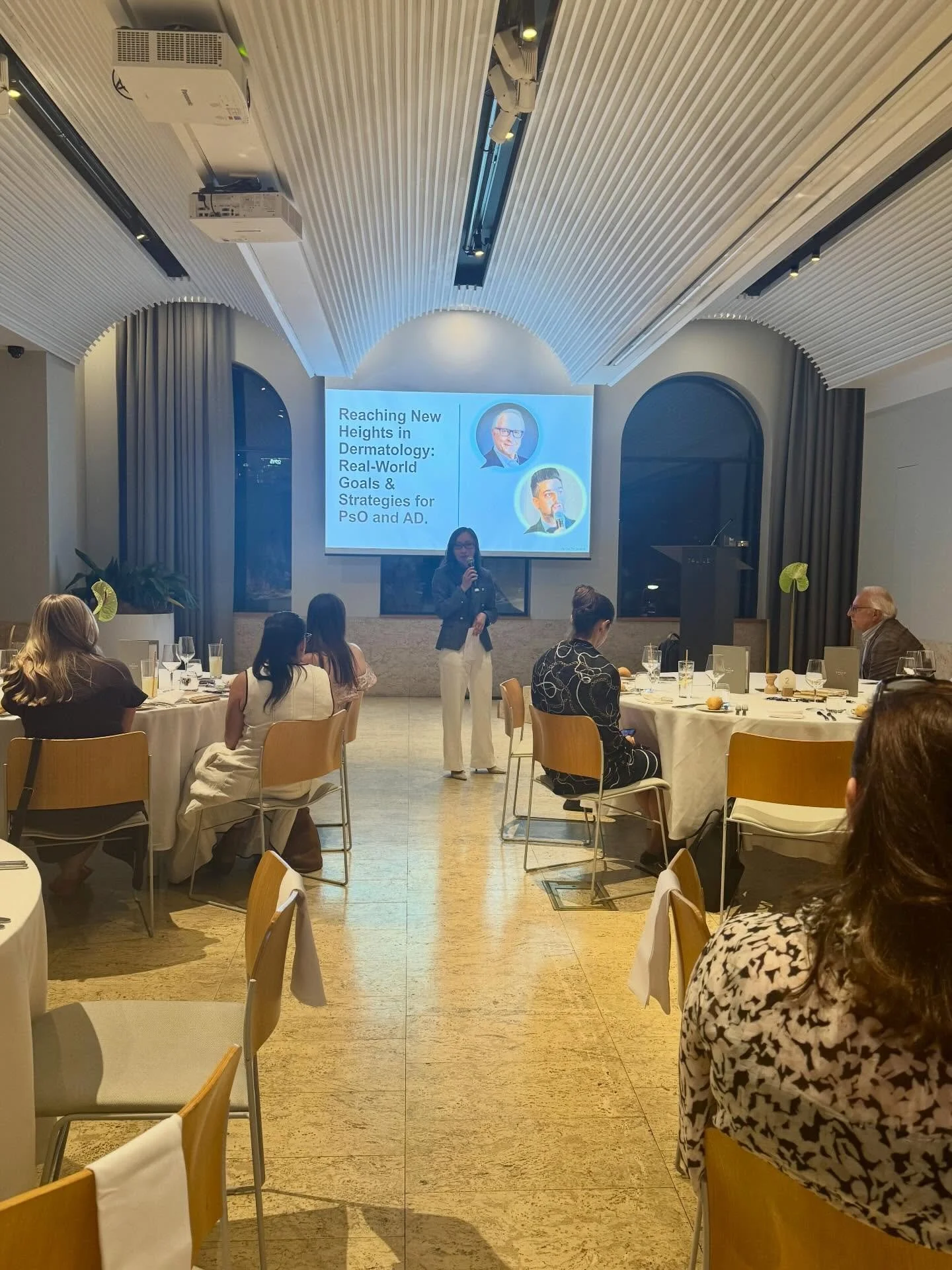 This week in Brisbane, I chaired a dinner meeting on real-world goals and strategies in psoriasis and atopic dermatitis. 

It was particularly special to share the evening with two Canadian dermatologist speakers I know and have worked alongside - Dr