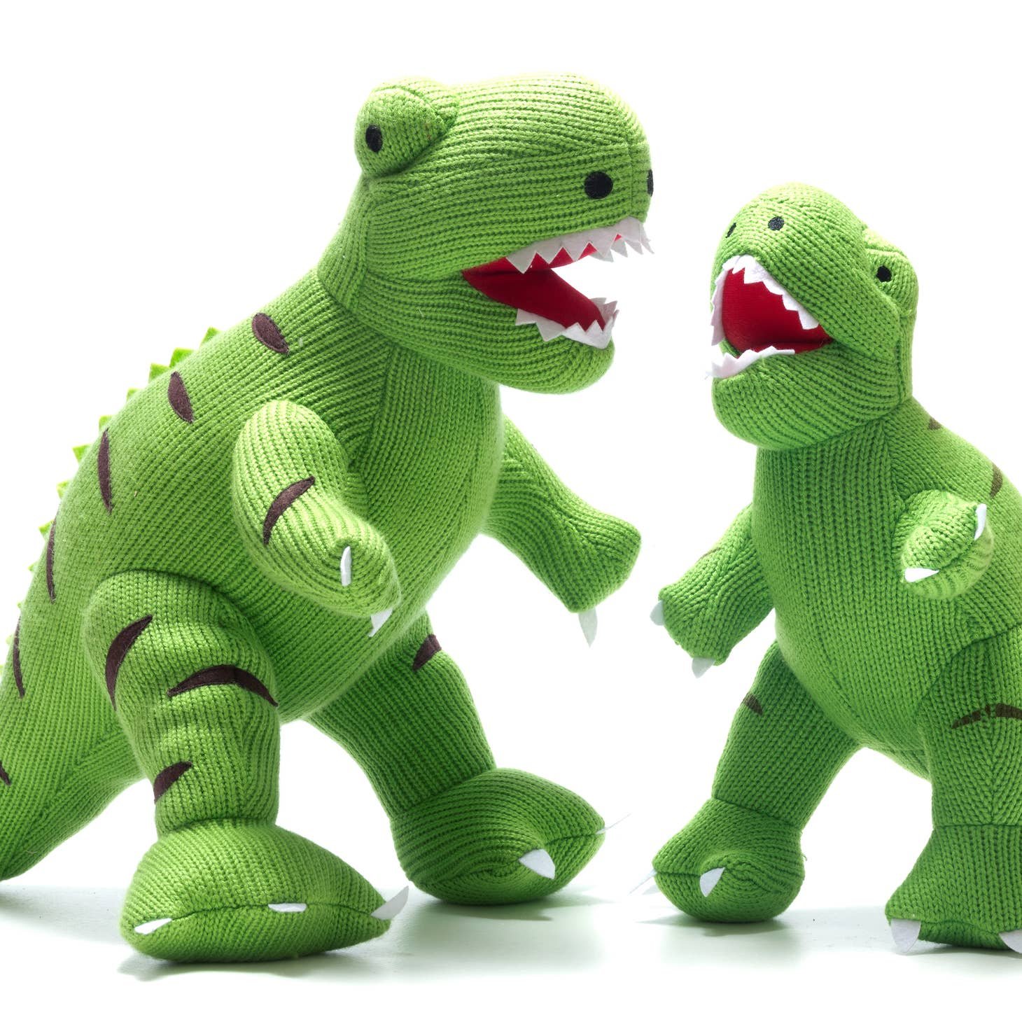 Knitted Green T Rex Large Plush Toy