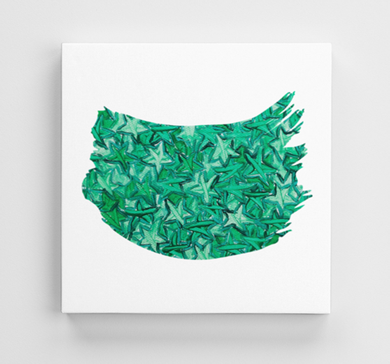 green STAR BRUSHSTROKE ON CANVAS.png