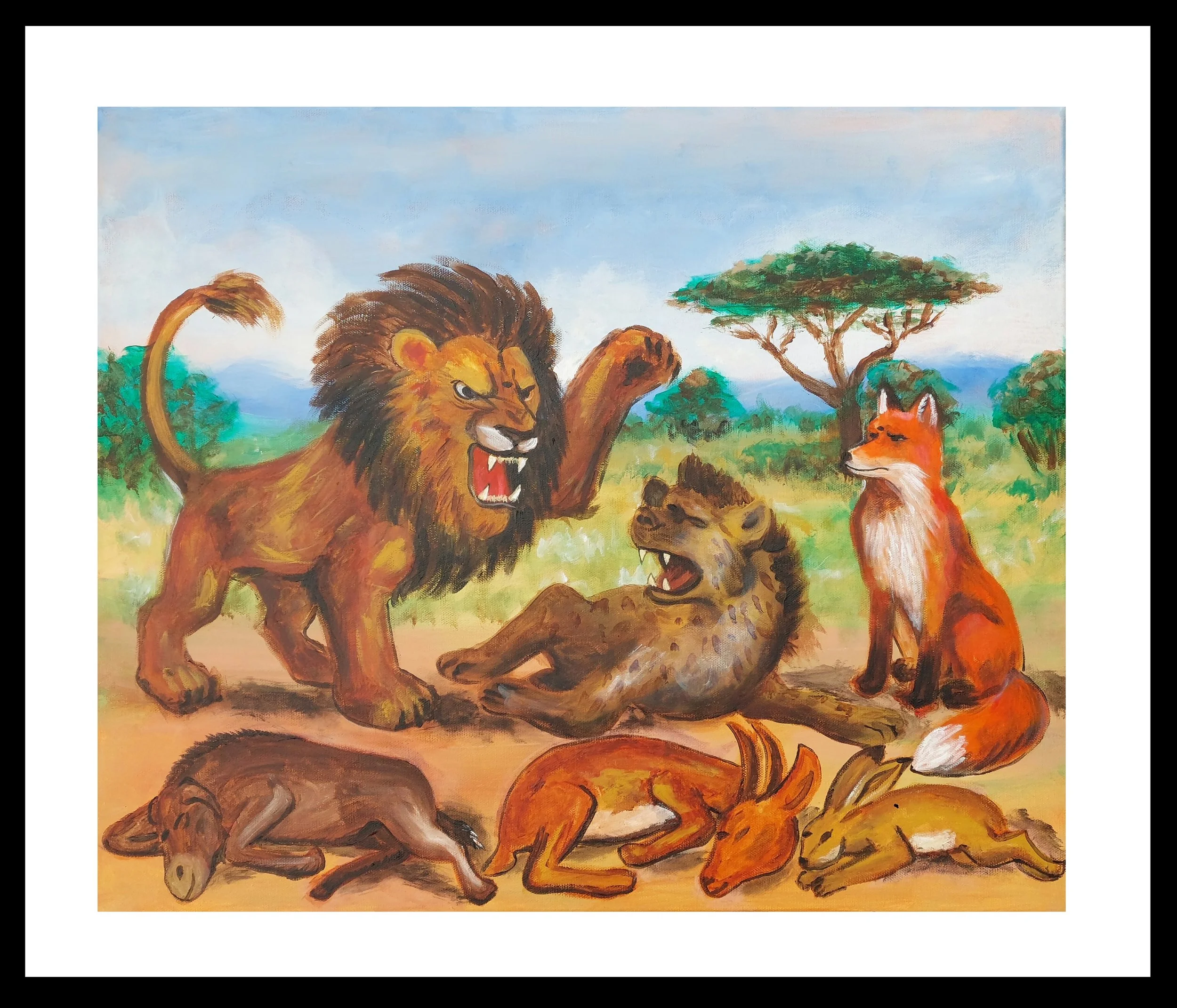 The lion, the hyena and the fox, pineal.jpg