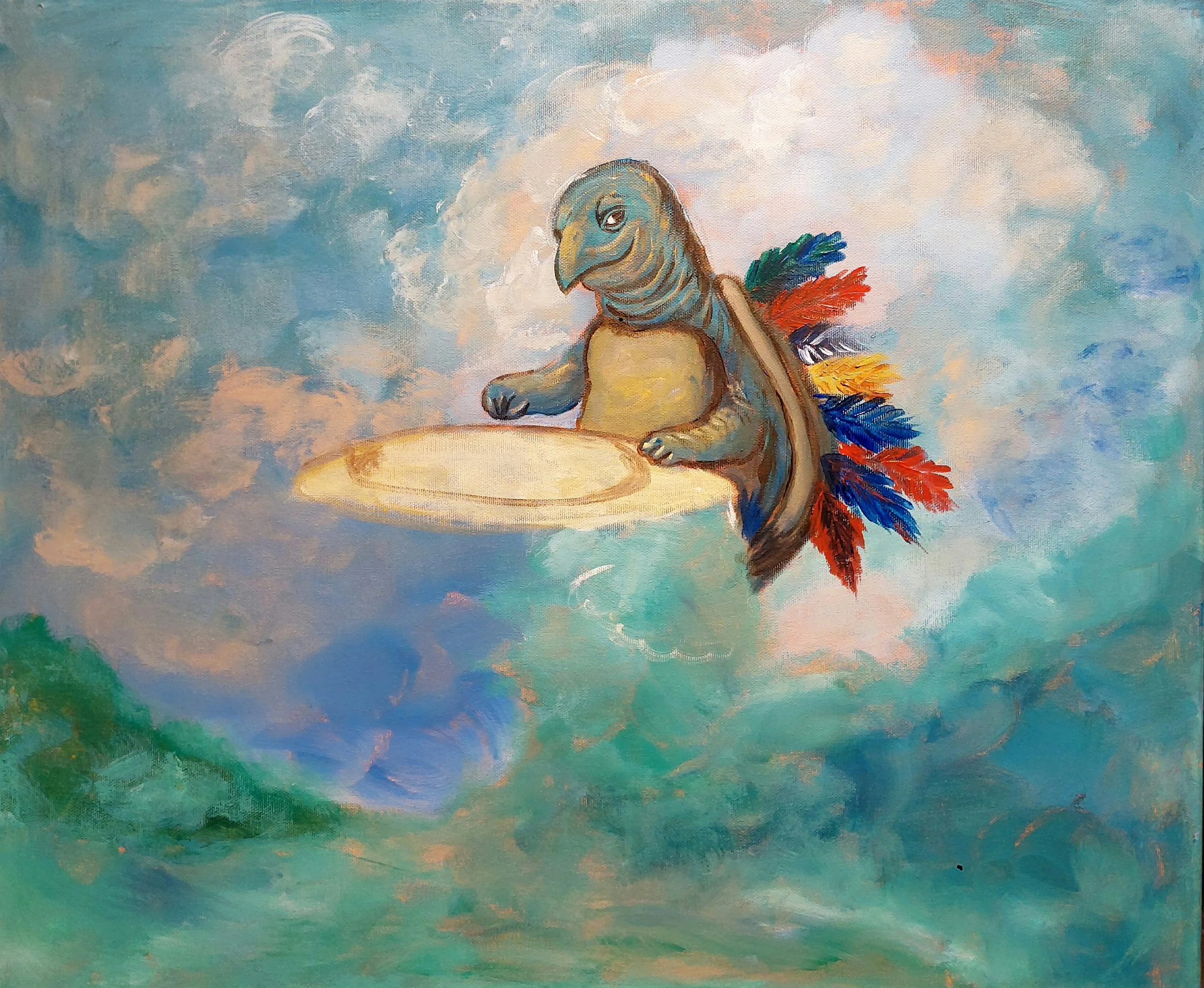 How the Tortoise Got A Cracked Shell: Long ago, Tortoise was known as the cleverest—and greediest—of all animals. One year, there was a great famine. Food was scarce on the ground, but Tortoise heard that the birds were invited to a grand feast in th