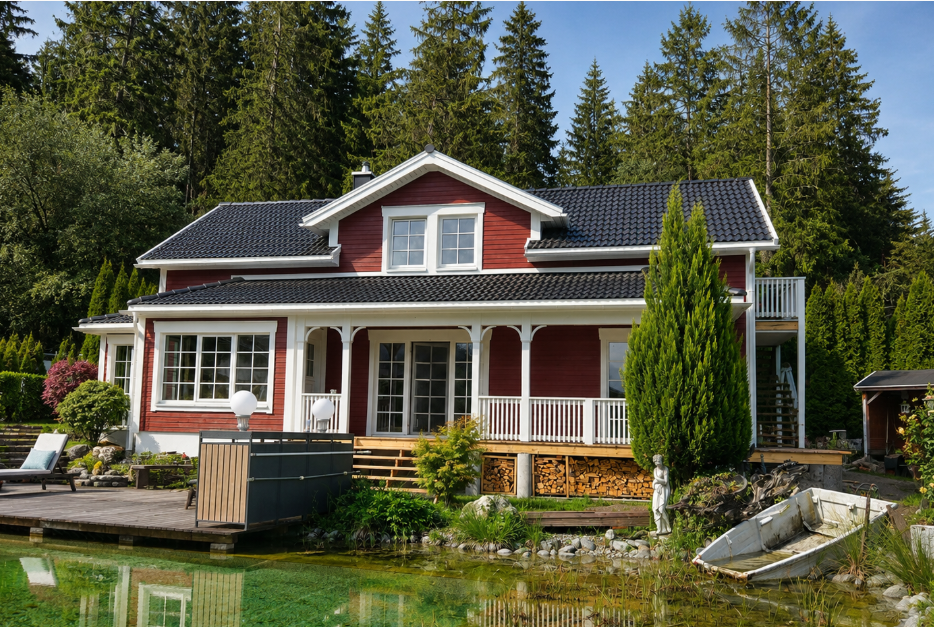 Schwedenhaus am See, als Ausbauhaus von Greenville realisiert
