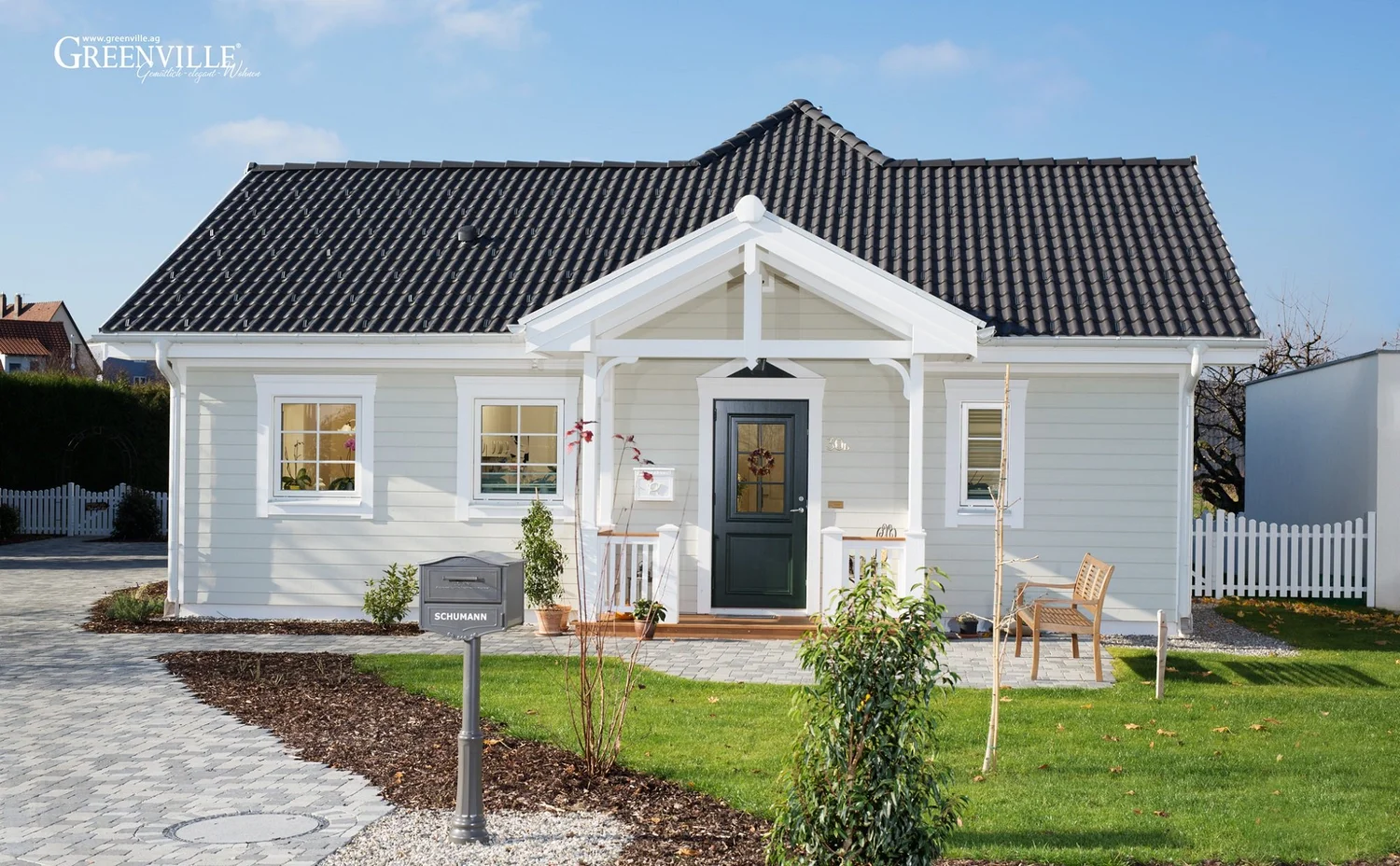 Schwedenhaus-Bungalow von Greenville, ebenerdig gebaut