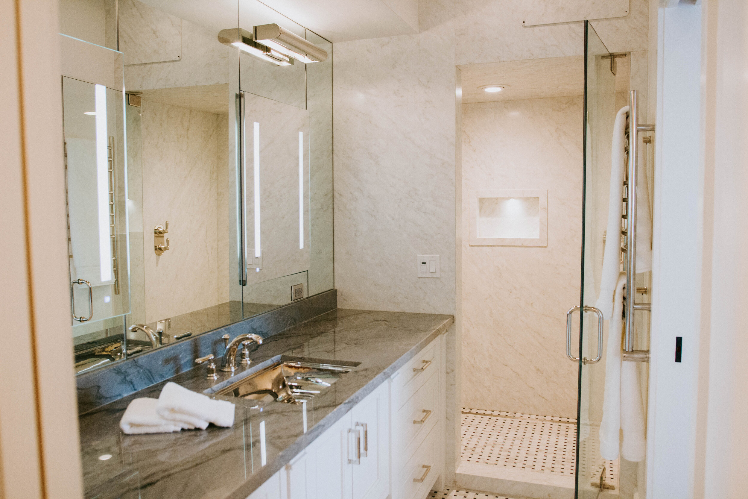Luxury Bathroom Vanity and Shower