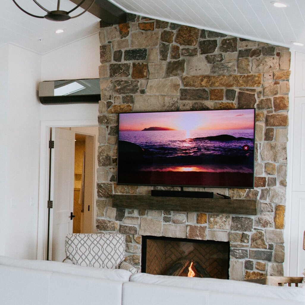 65" TV Over Fireplace