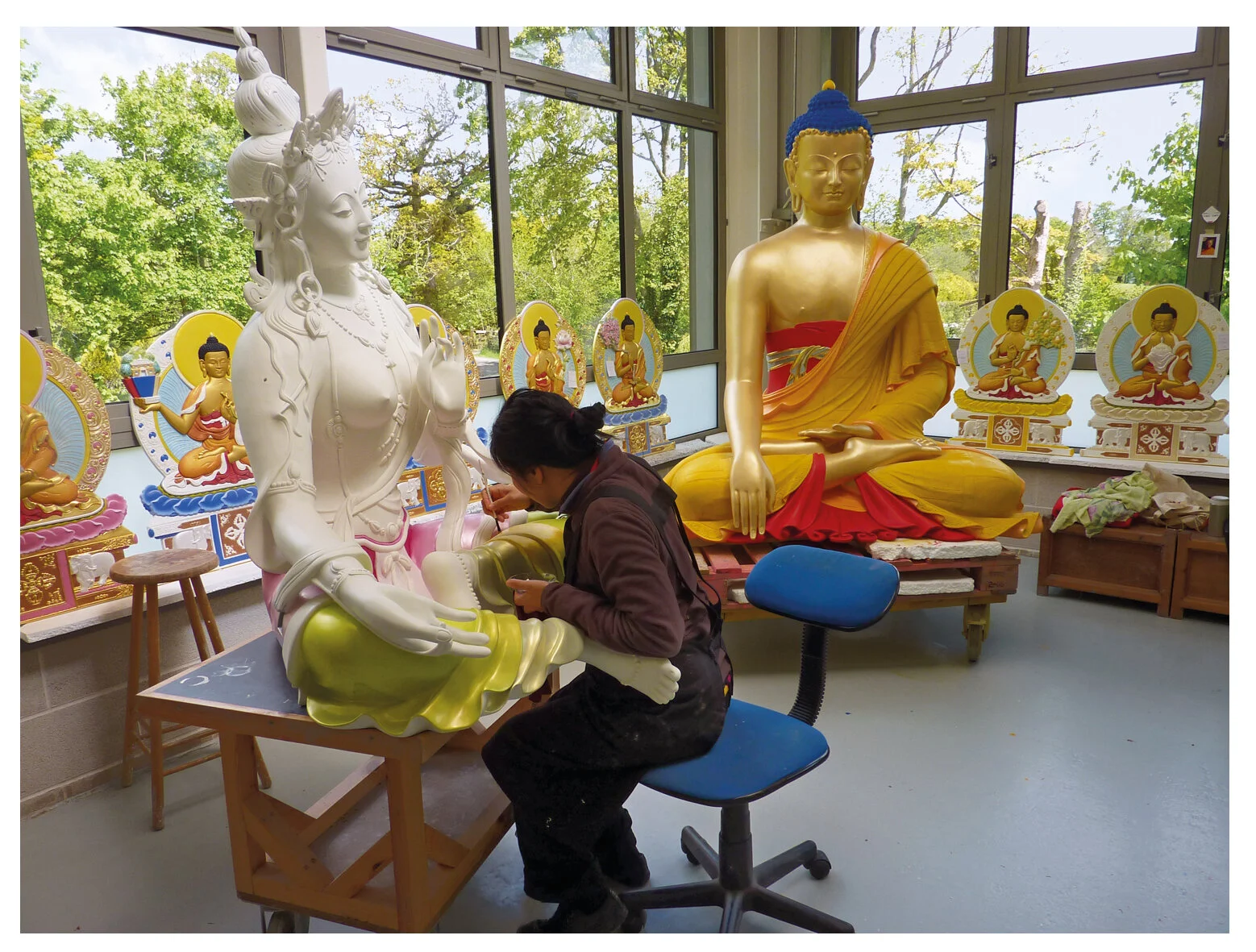New Art Studio with Tara and Buddha Shakyamuni
