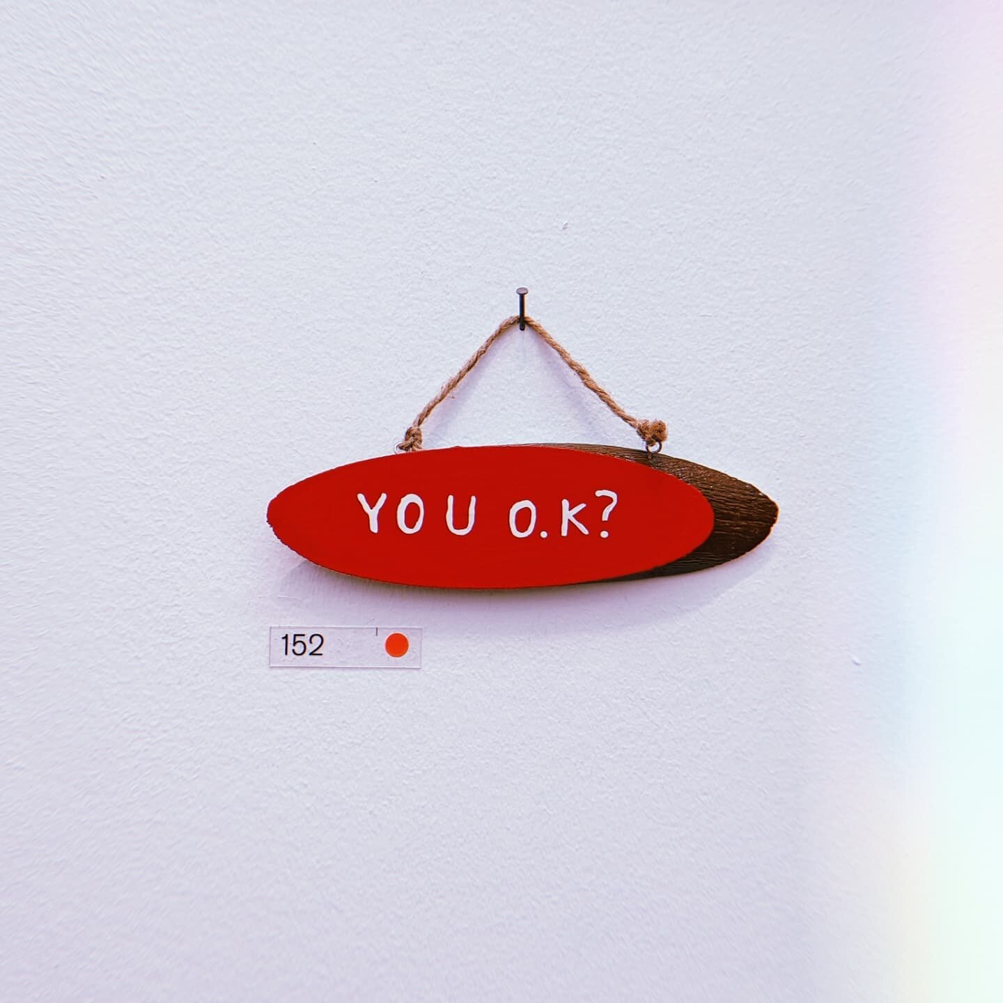 ☀️ Of all the colourful pieces at @royalacademyarts Summer show, this one was my favourite 〰️ Red Robin by Harry Hill 〰️

No, not because it has my name in it. But words always worth asking. Are you ok? 💜 &amp; if you're not these beautiful 🌻 by El