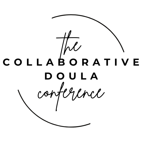 The Collaborative Doula Conference logo, white background with "The Collaborative Doula Conference" written in black text.