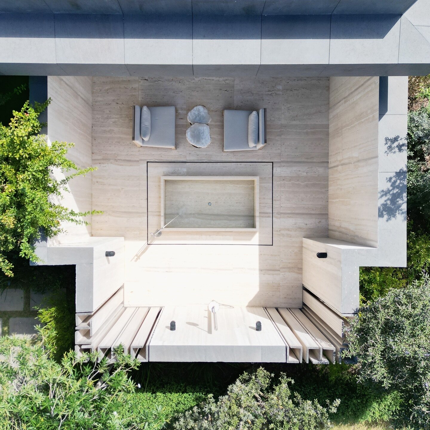 A hidden gem of the second Master Suite of @villagreyone is it&rsquo;s private relaxation space with exterior bath, shower and a lounge area. All in gorgeous #travertino marble.

Contact us for more information
info@thegreycollection.com

www.thegrey