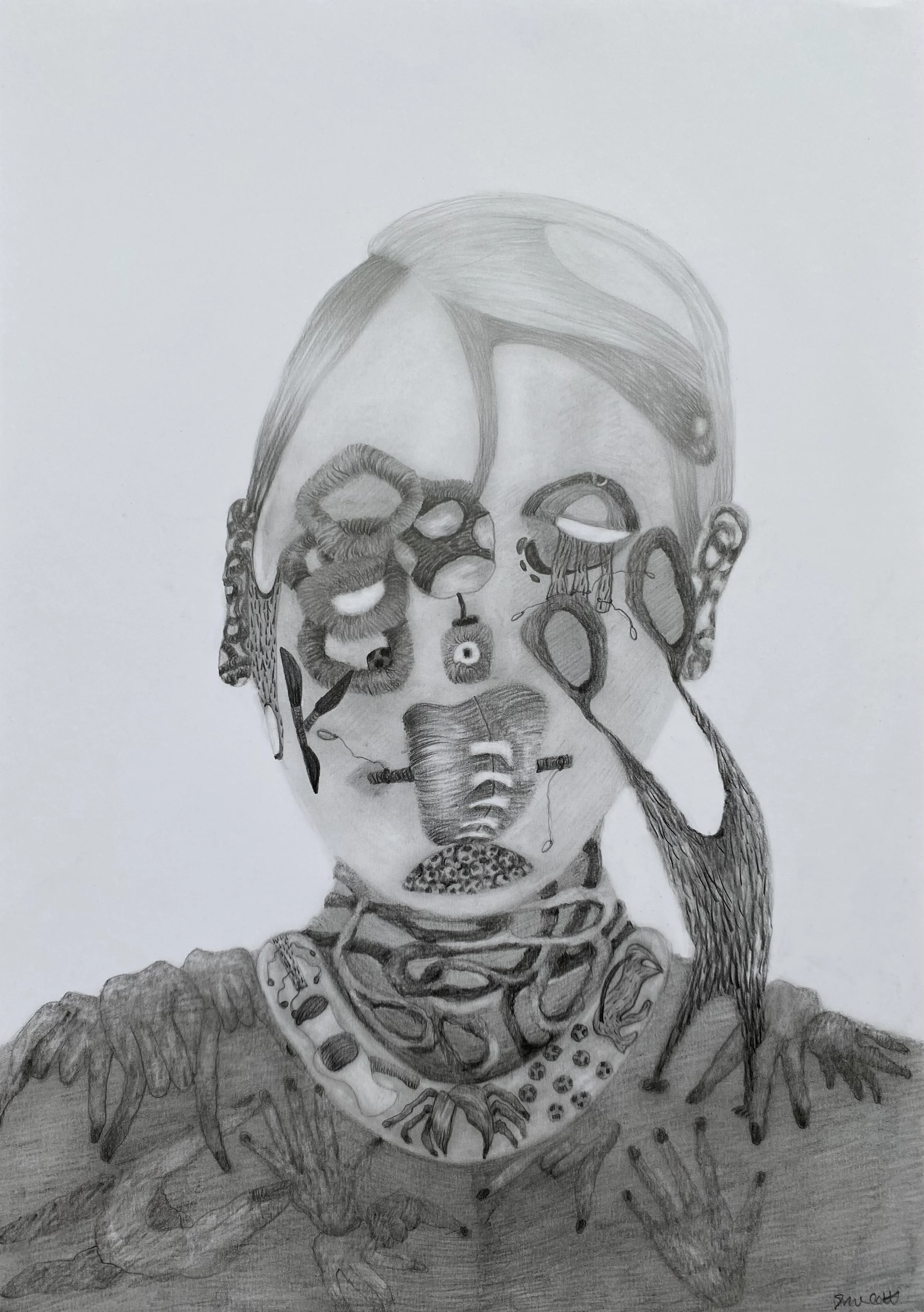 Drawing for Sentinel, graphite, A3