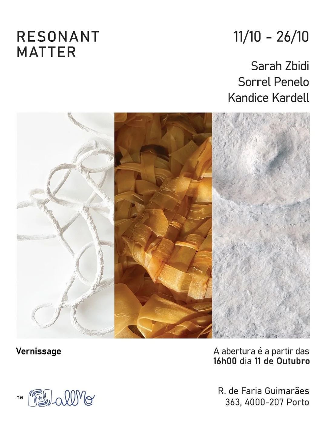 &ldquo;Resonant Matter&rdquo; explora a resson&acirc;ncia de materiais&mdash;res&iacute;duos, papel, algas&mdash;que carregam o peso da mem&oacute;ria, do luto ecol&oacute;gico e da responsabilidade. Com obras feitas com materiais sustent&aacute;veis