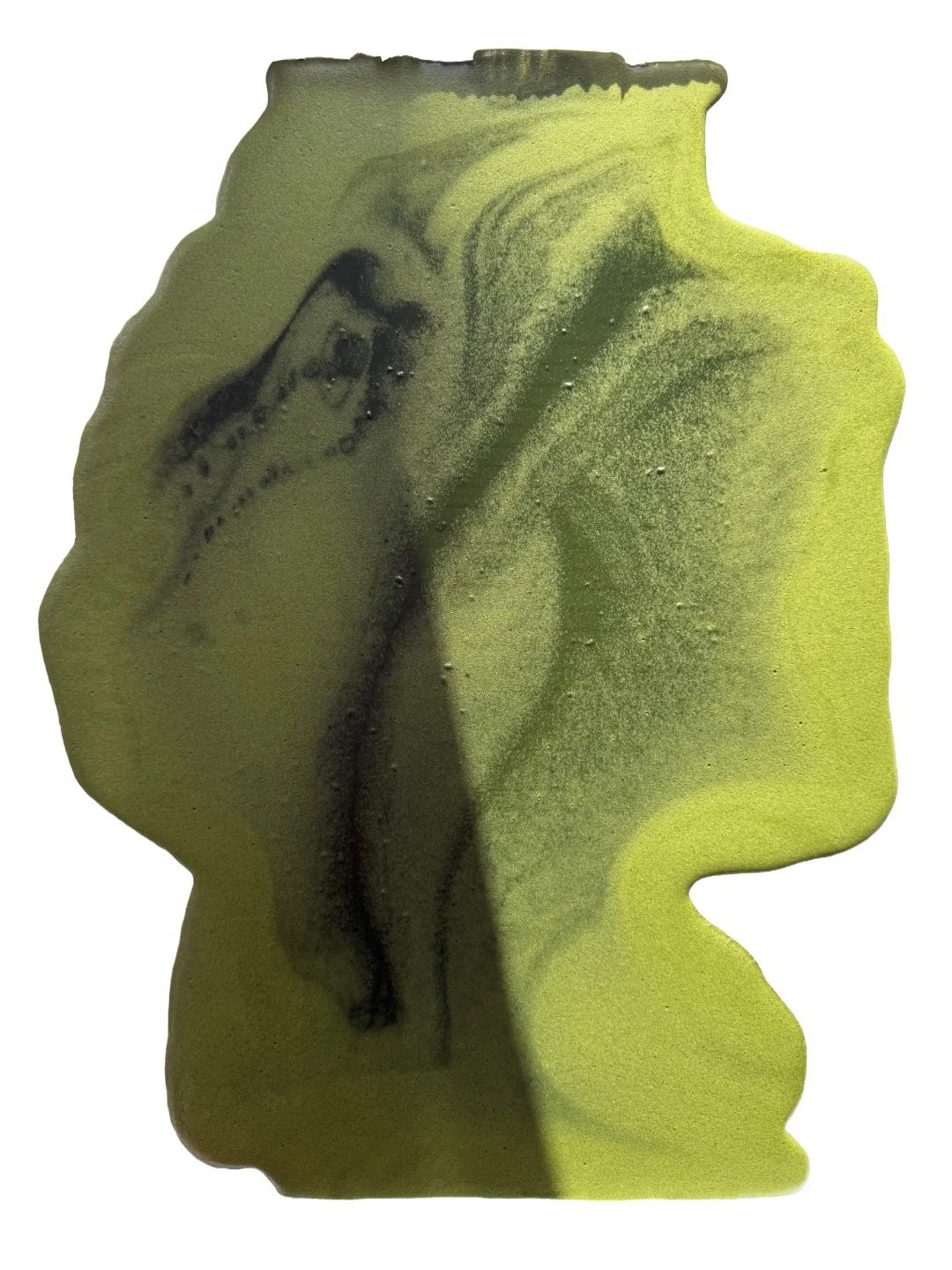 More bioplastic trials. Although I do measure, I find the less exacting I am or the less I fuss with a thermometer, the more successful I am. Meaning, I&rsquo;m cooking with my senses.

For this one I used agar and potato starch with spirulina. 

Now