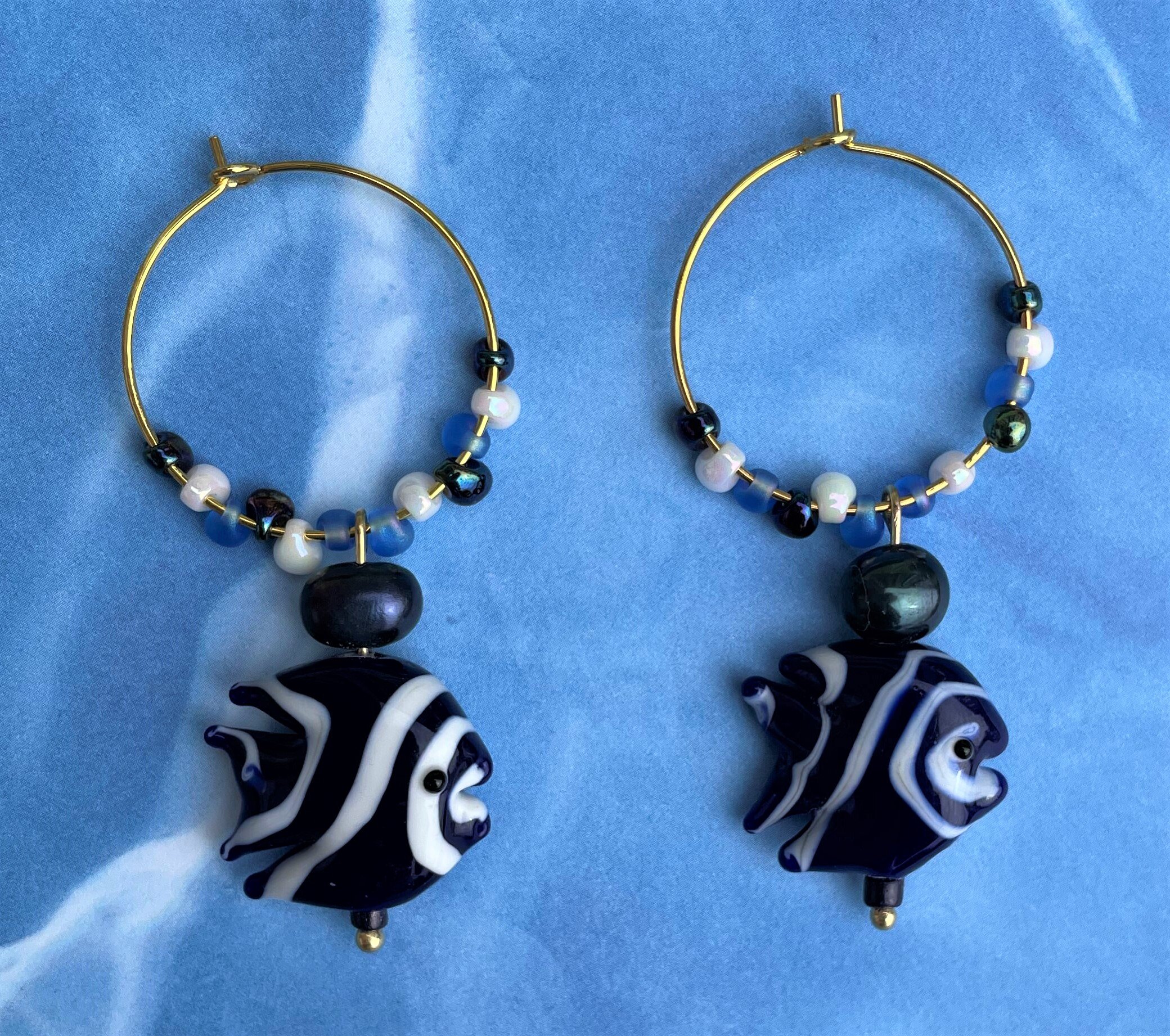 Keep Swimming Hoops - Navy and White.jpg