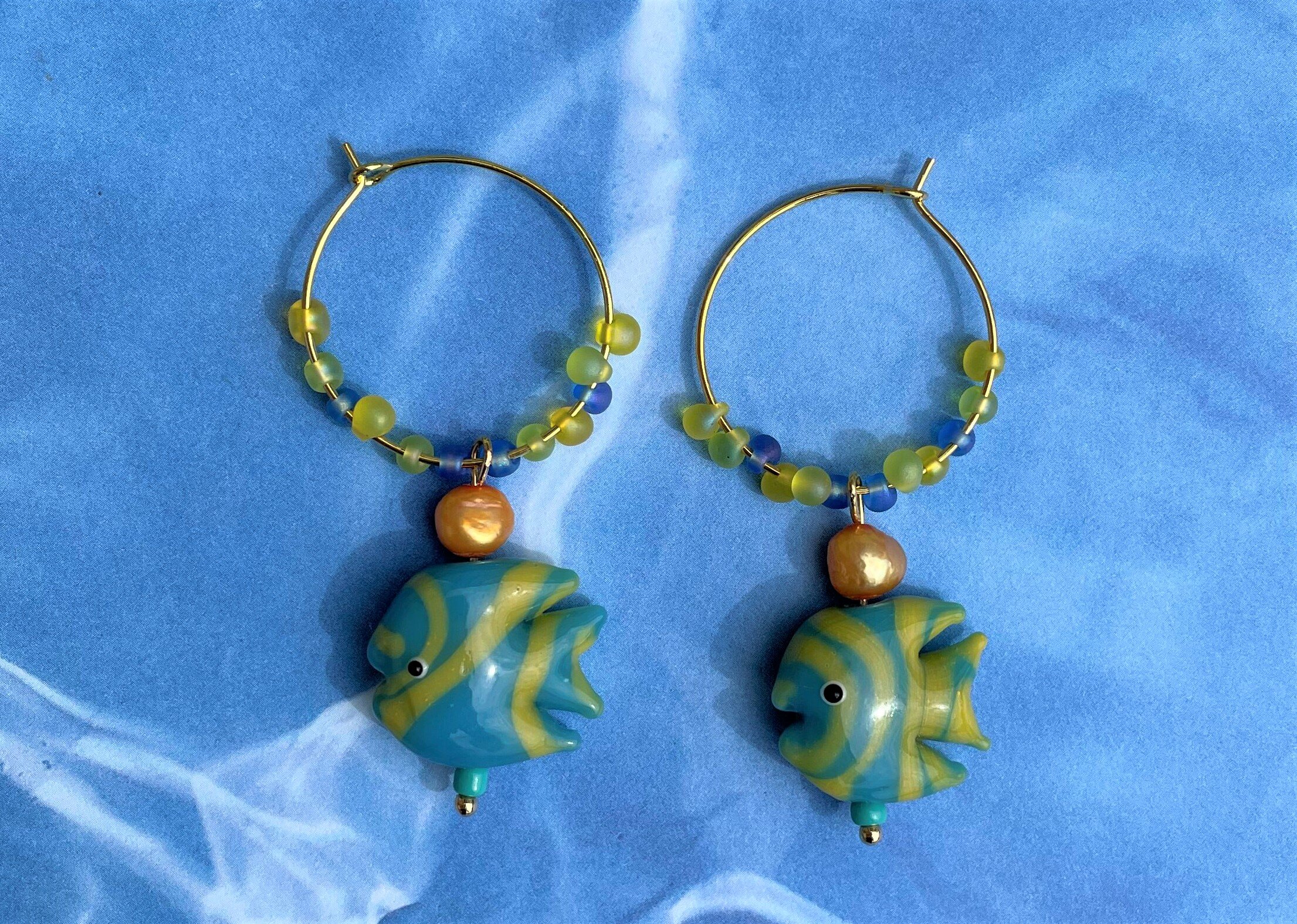 Keep Swimming Hoops - Turquoise and Yellow.jpg