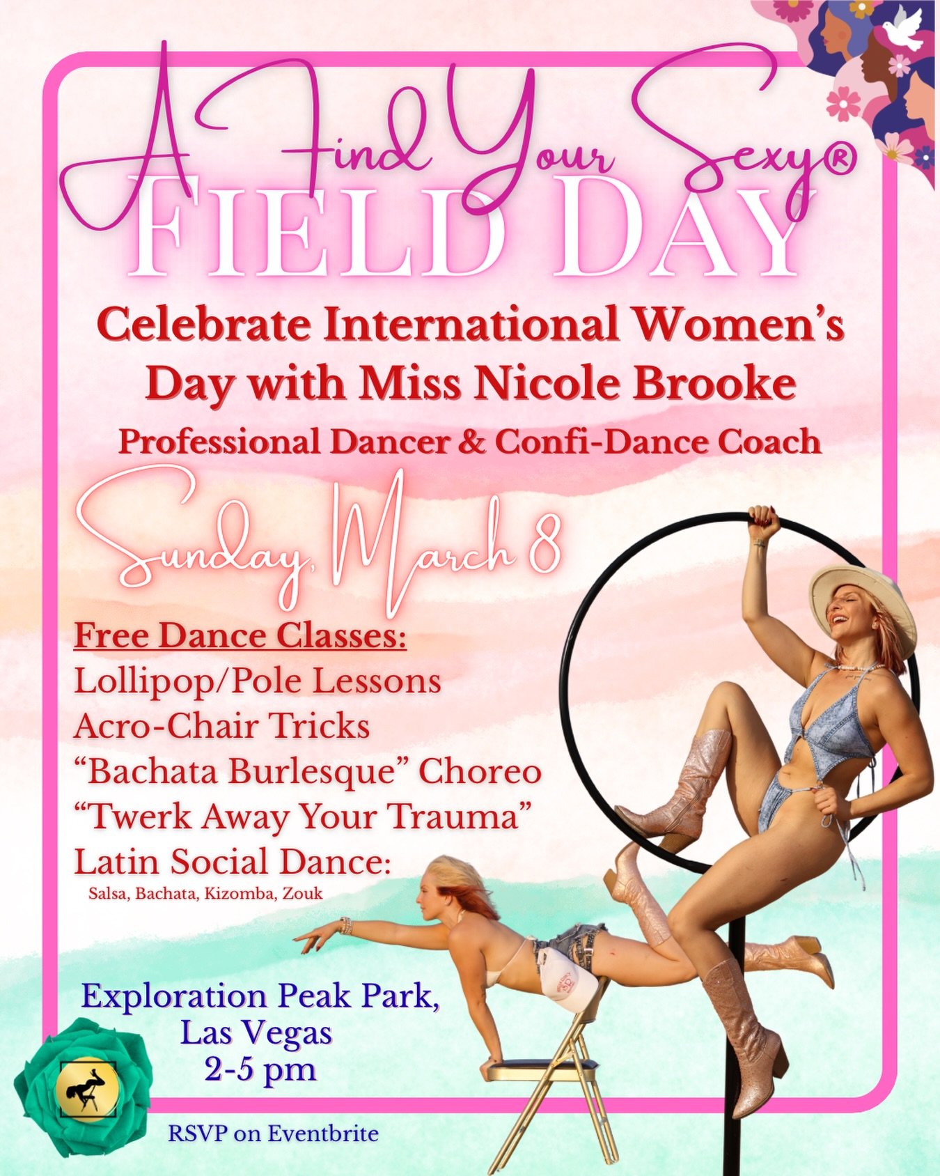 Calling all Vegas ladies! 📣✨

Miss Nicole is back and celebrating International Women&rsquo;s Day by dancing with YOU 💃🌸

🗓 Sunday, March 8 | 2&ndash;5 PM
📍 Exploration Peak Park (Buffalo &amp; Blue Diamond)

Bring your friends, family, coworker