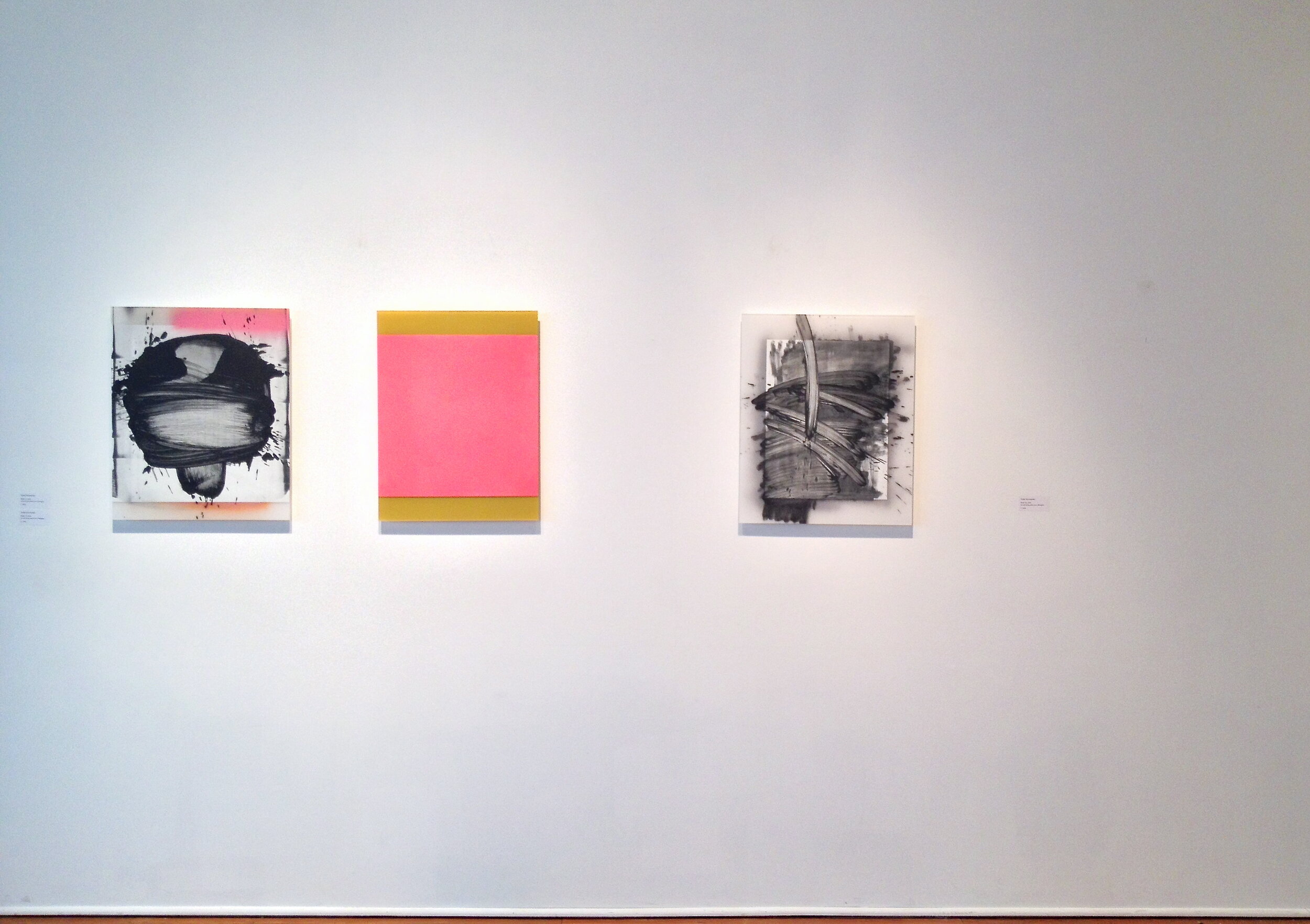  install shot of Todd Schroeder: In this place, to move through space anxious 