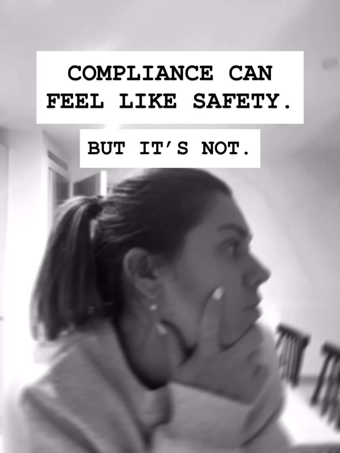 Compliance can feel like safety. But safety isn&rsquo;t the same as alignment.

If you&rsquo;re nodding along while something feels off &mdash;
pause.

Birth isn&rsquo;t improved by being a &ldquo;good patient.&rdquo;

It&rsquo;s supported by feeling
