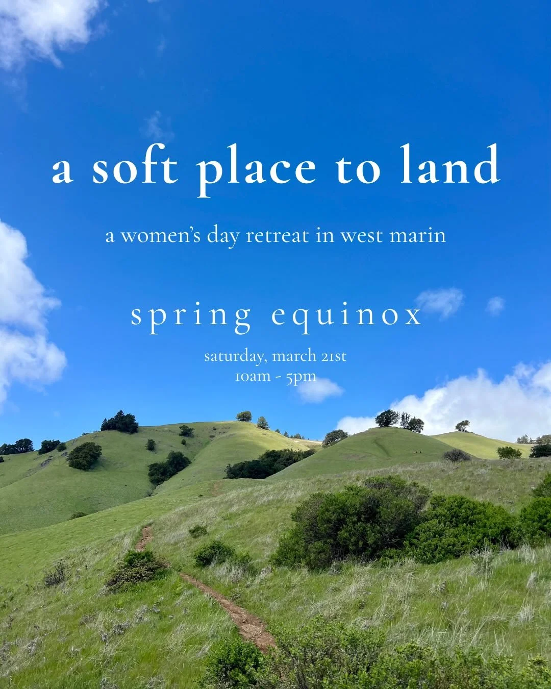 We are living in a culture that constantly asks us to do more, become more, call more in. Even our healing spaces have begun to feel like places of effort and self-optimization.

This retreat is an intentional pause from that.

A soft place to land. 