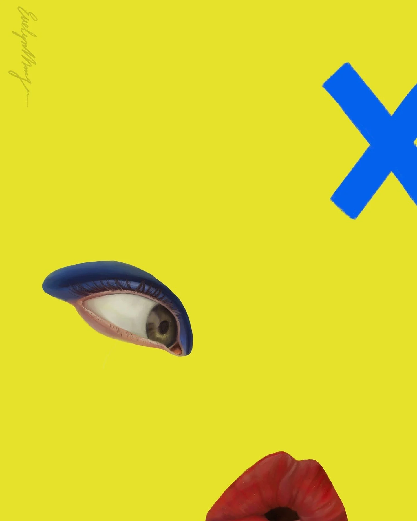 ◾Oh!◾ @art.evelyn - prints available on Saatchi art - link in bio⁣
.⁣
This was image has taken different forms over the last months but, I came to a final design, which is what you see now! I love this especially the colours and I just think it is fu