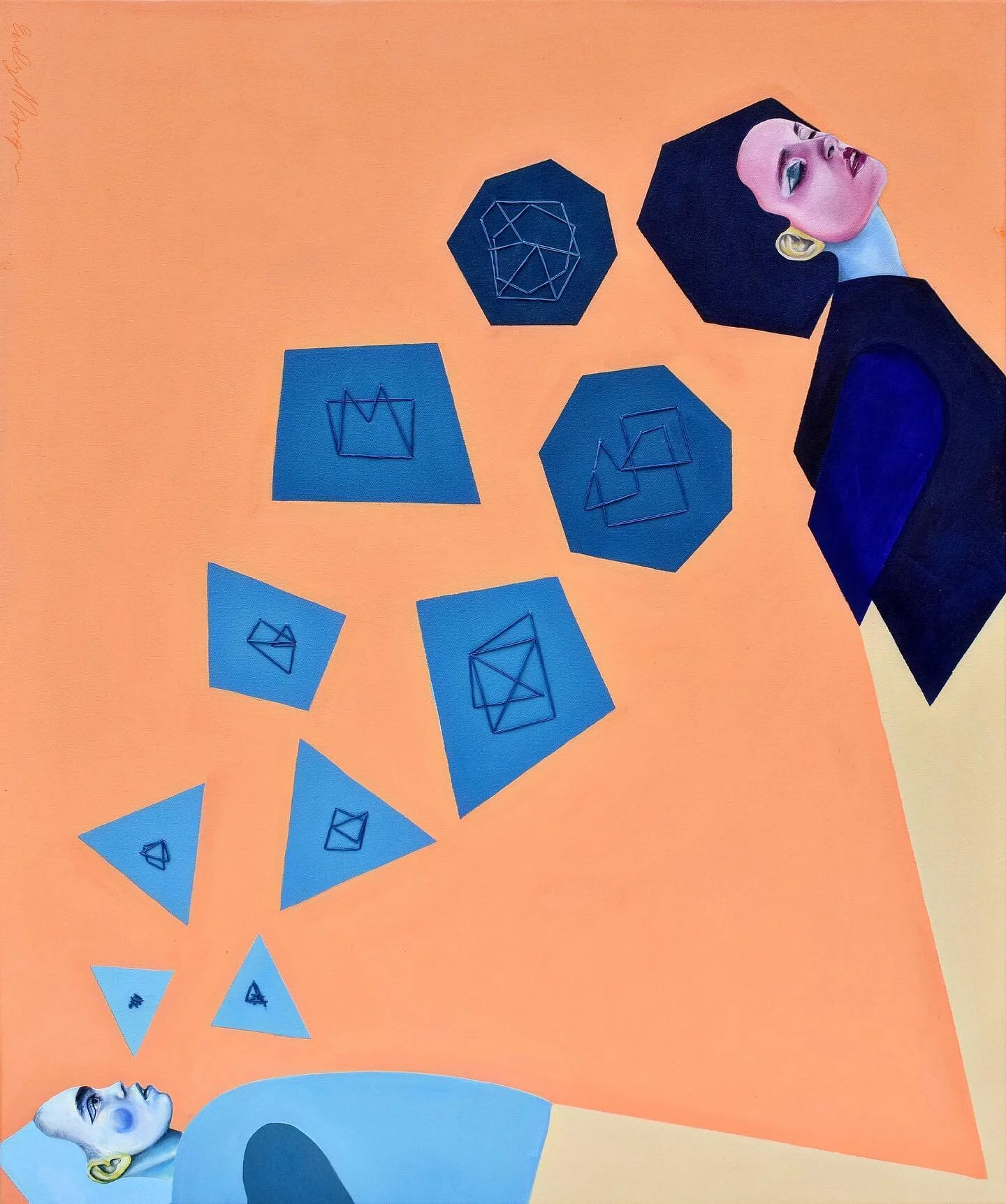 It&rsquo;s finished! 

&bull;Get Up and Carry On &bull; 120cm by 100cm &bull; Acrylic, Oil and Cotton on Canvas&bull;

This painting is a about the transformation of one&rsquo;s mental state specifically my mental state. It&rsquo;s about when you exp