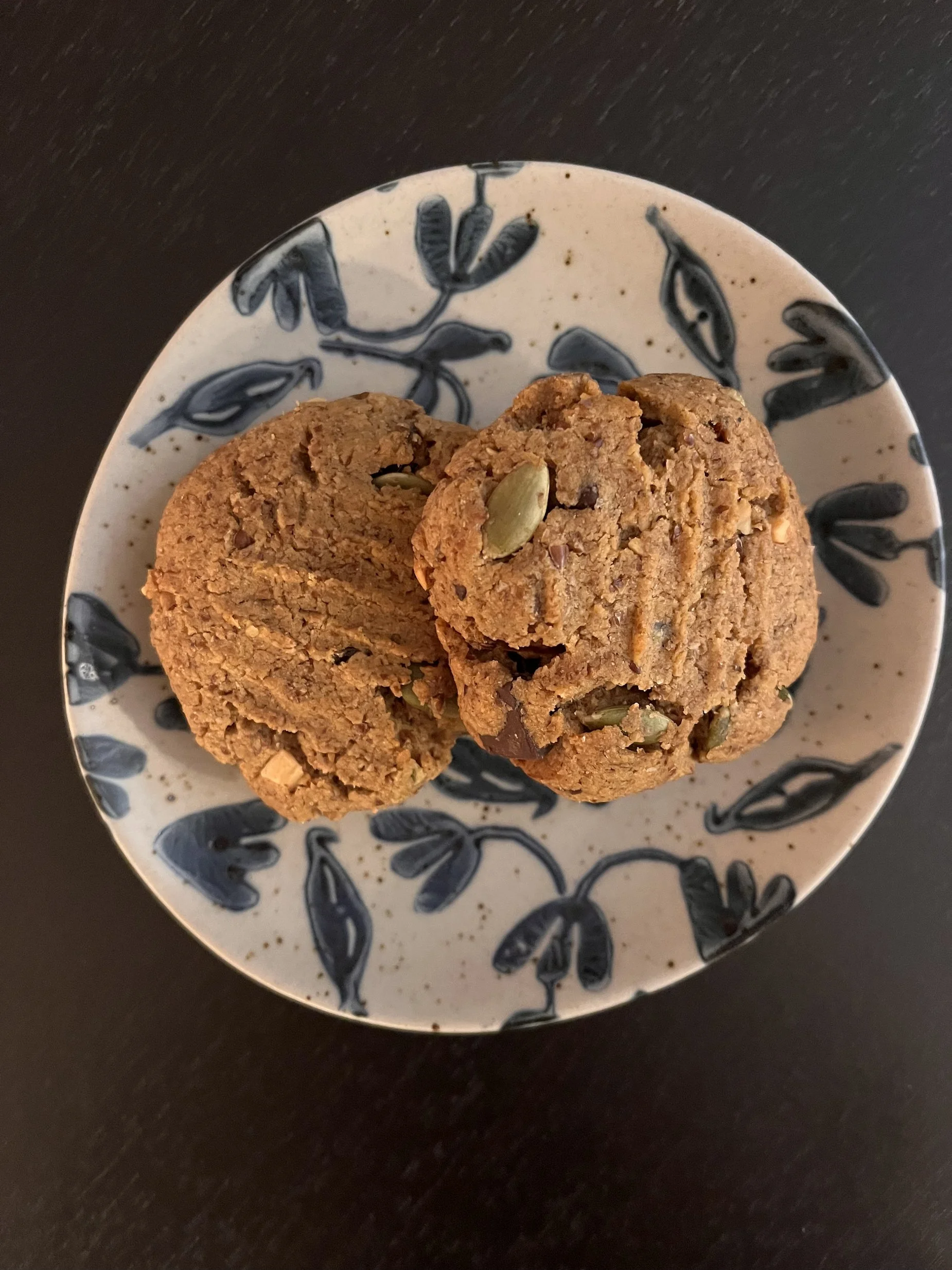 Brown Butter Peanut Butter, Pumpkin &amp; Flax Seed Cookies