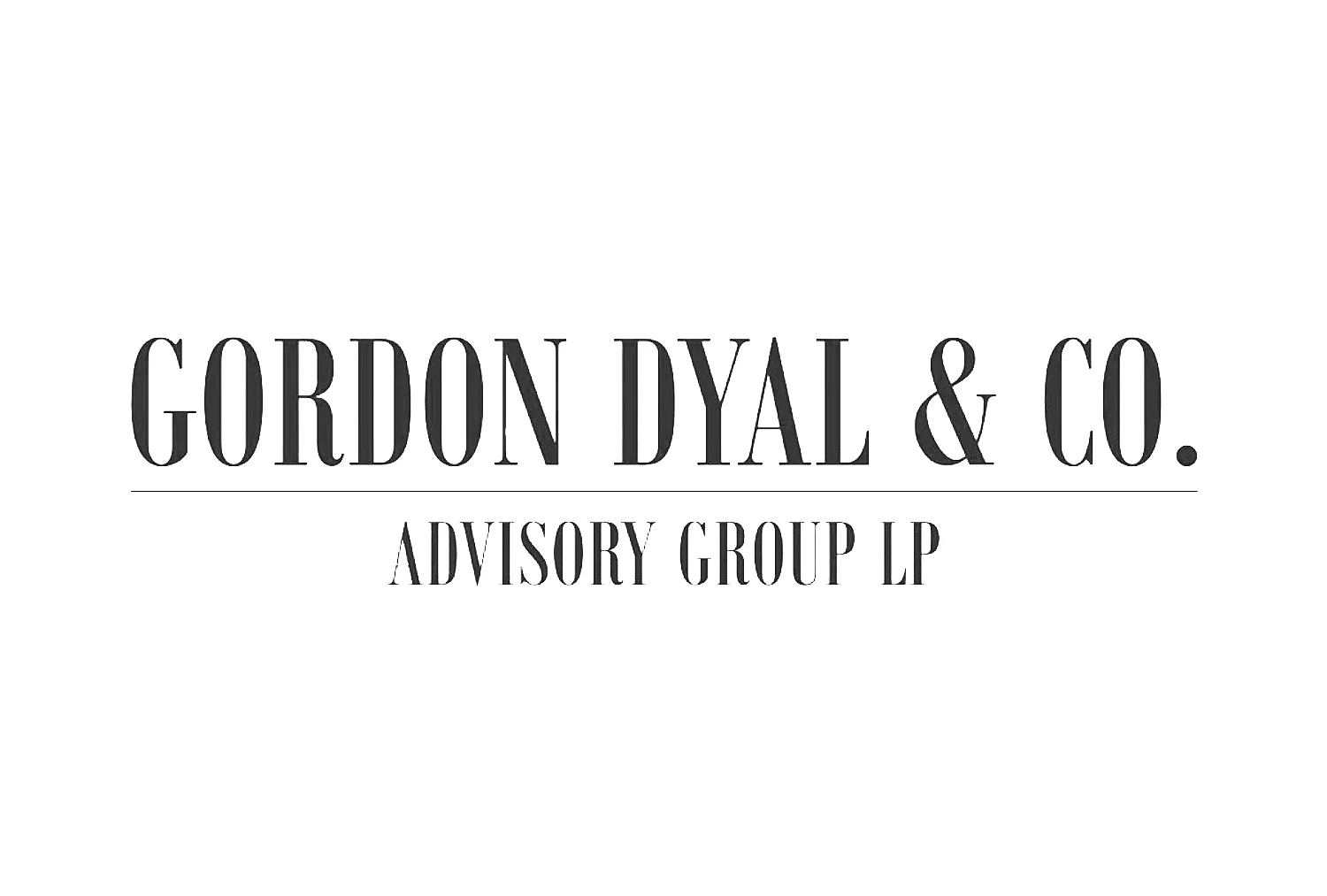 Gordon Dyal & Co. Advisory Group LP logo in black text on a white background.