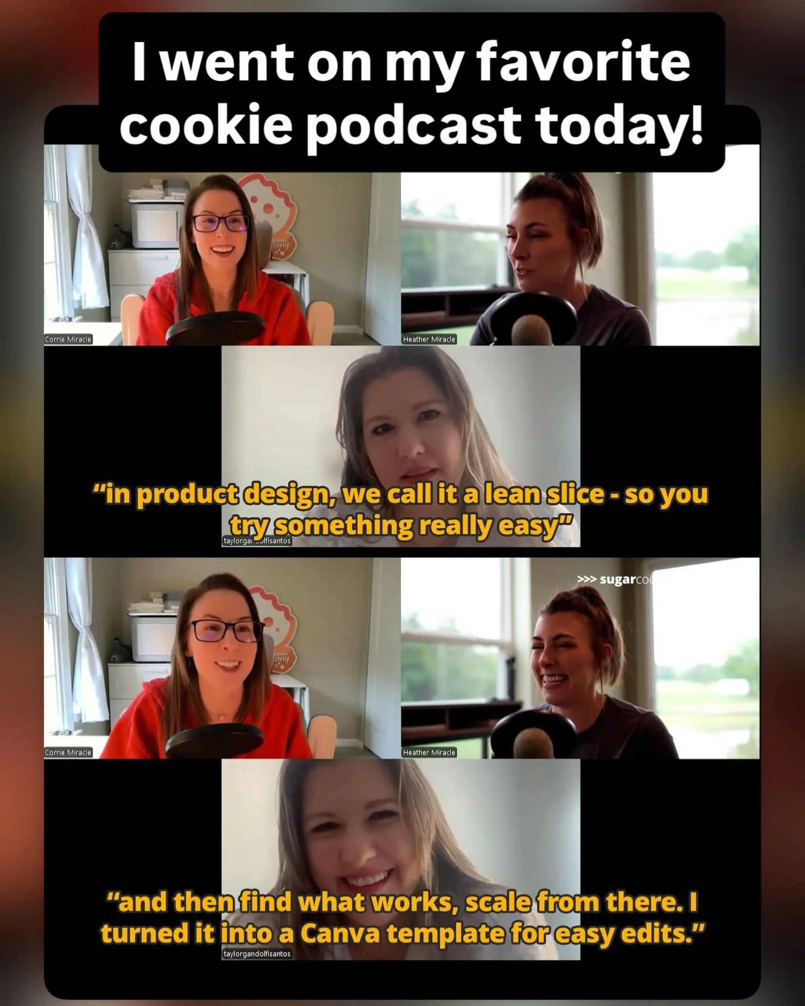 Who knew human-centered design practices for building software could apply to a cookie decorating business 😂

Thanks so much @bakingitdownpodcast (yes, there is a cookie podcast) for bringing me on to chat about all of my favorite things: cookie dec