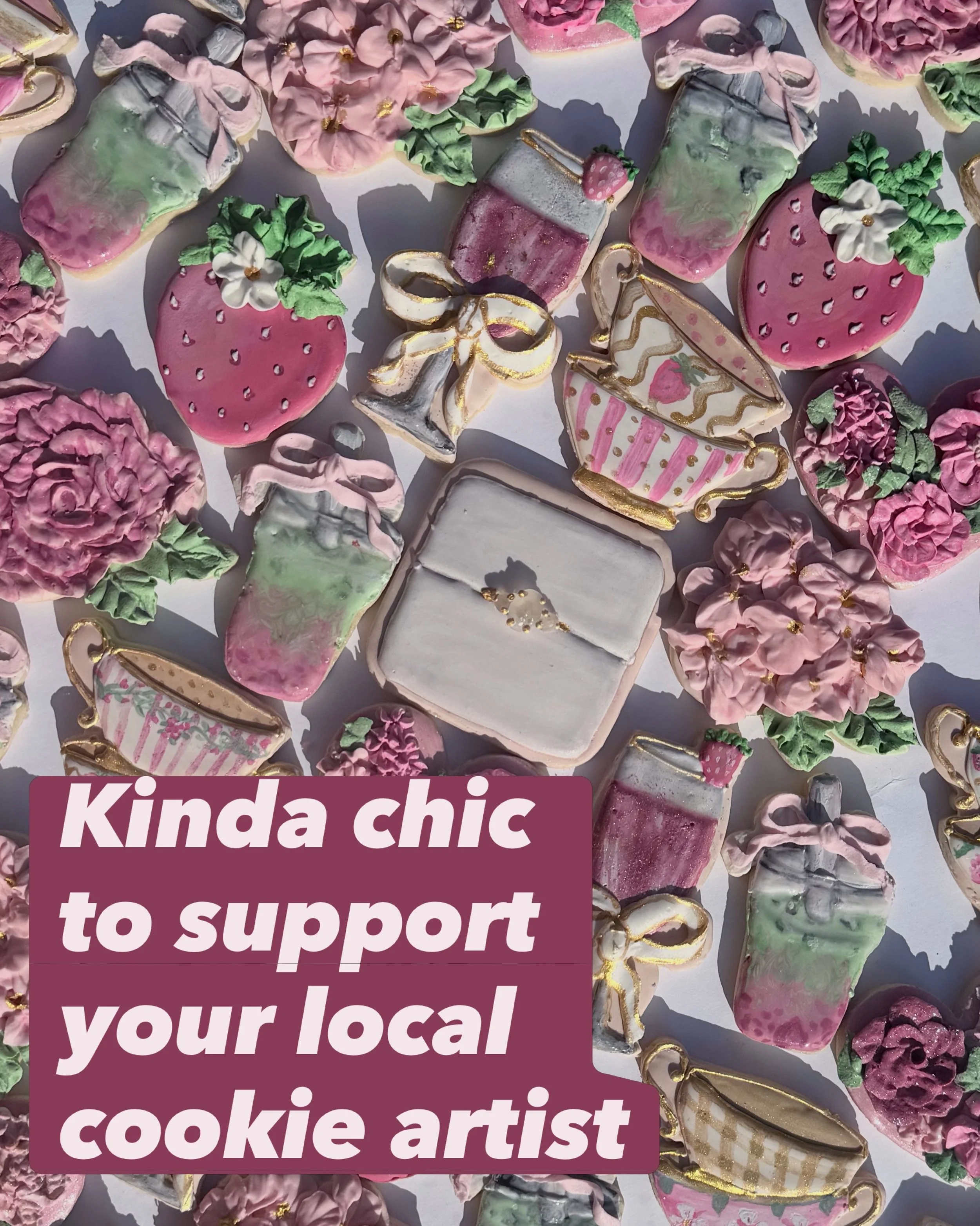 Kinda chic to shop small and celebrate big. Mass produced could never 💁🏼&zwj;♀️

I have been so excited for this theme as soon as I got the order! As a girlie girl I loved everything about this set from the color palette to the theme 💗🍓🥂 

#kind