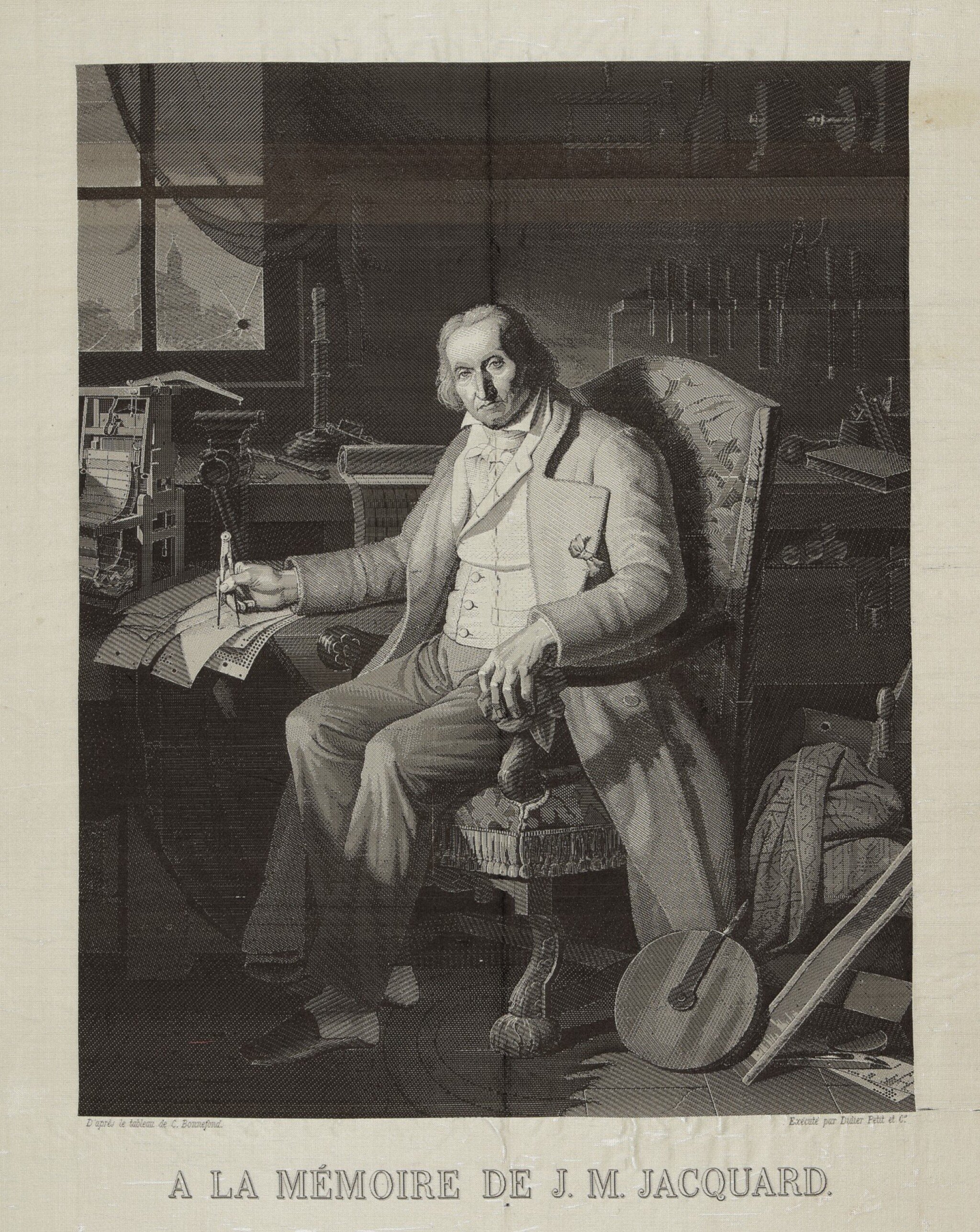 Joseph Marie Jacquard Woven Portrait