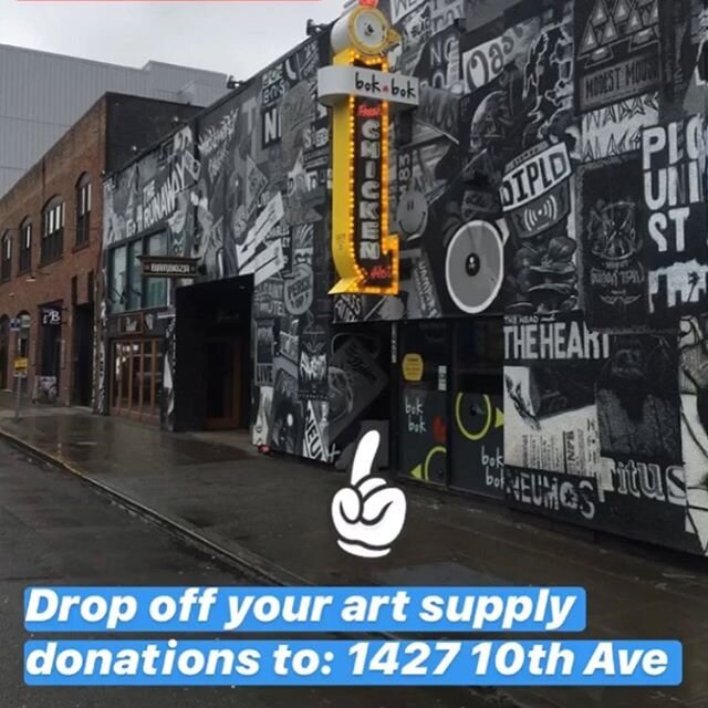 Major shout out to our friends at Bok a Bok Fried Chicken CapHill for being our primary donation drop off site. Without the support of our community we&rsquo;d be nothing! 🎨