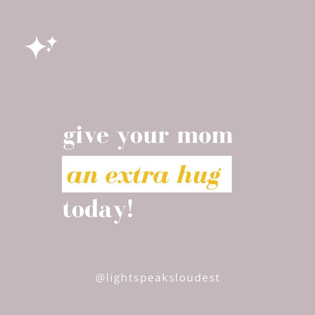 If you&rsquo;re able to, I hope you give your mom an extra hug today, sweet sister.

I say all the time that being a teen girl is hard, but the reality is that being a mom is pretty hard too. 🤷&zwj;♀️

Moms need grace + forgiveness (just like us).
M