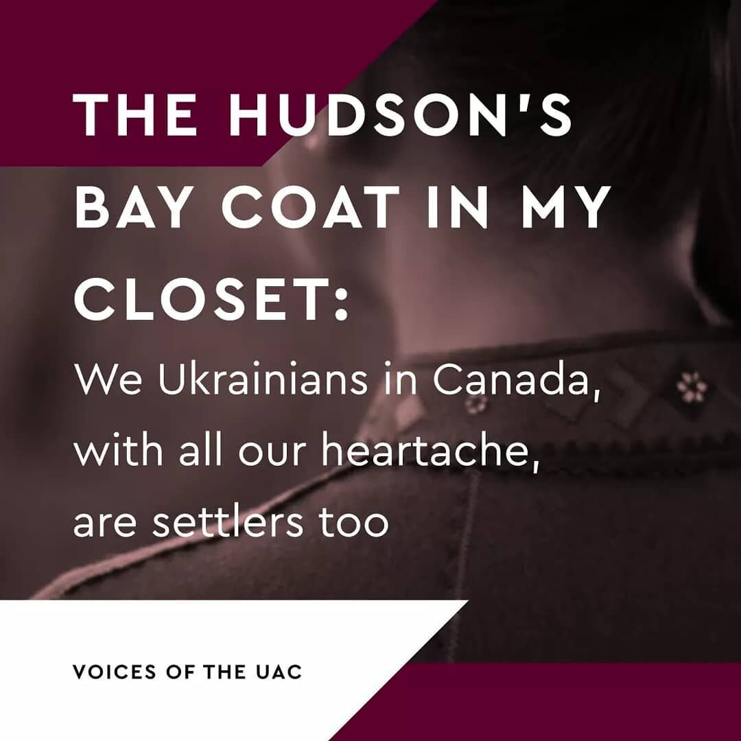 Blog contributor Natalia reflects on Ukrainians' odd position as both trauma survivors AND settlers. 
Link to blog in bio. 
.
.
.
.
.
#settlercolonialism #colonialism #decolonize #reparations #hudsonsbay #ukrainiansinusa #ukrainiansincanada #canadian