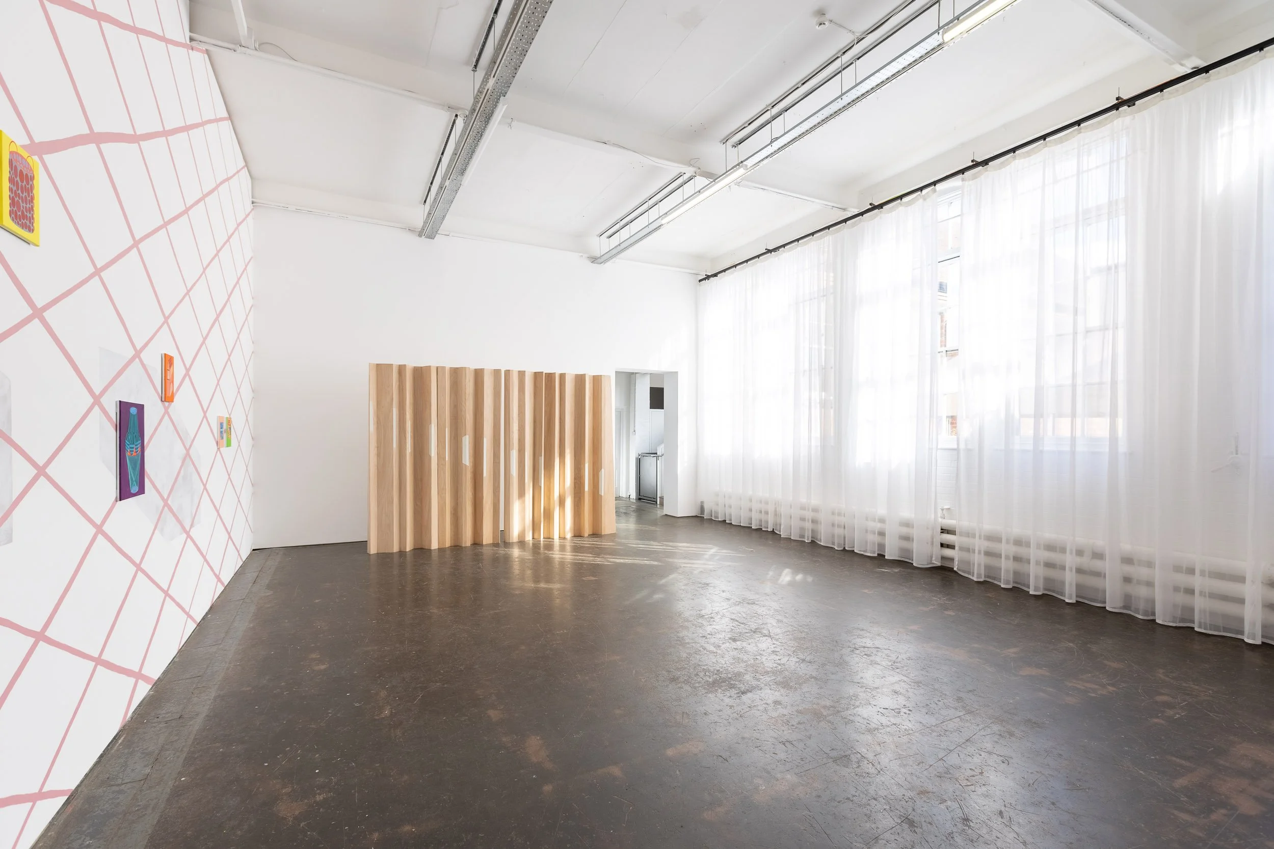 Installation images of Flat, Primary (Nottingham, UK, 2025). Photographs: Jules Lister.