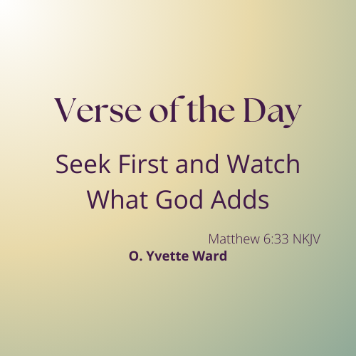 Verse of the Day: Matthew 6:33