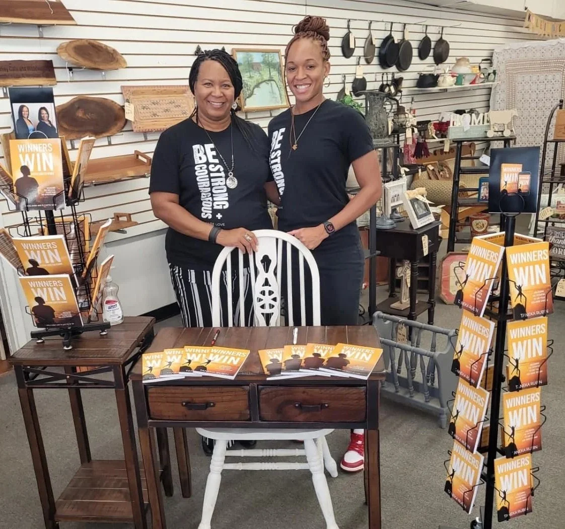 O. Yvette Ward (Mother) and Taneka Rubin (Daughter) authors at a Book Signing Event at The Ruby Corner, Butler, AL