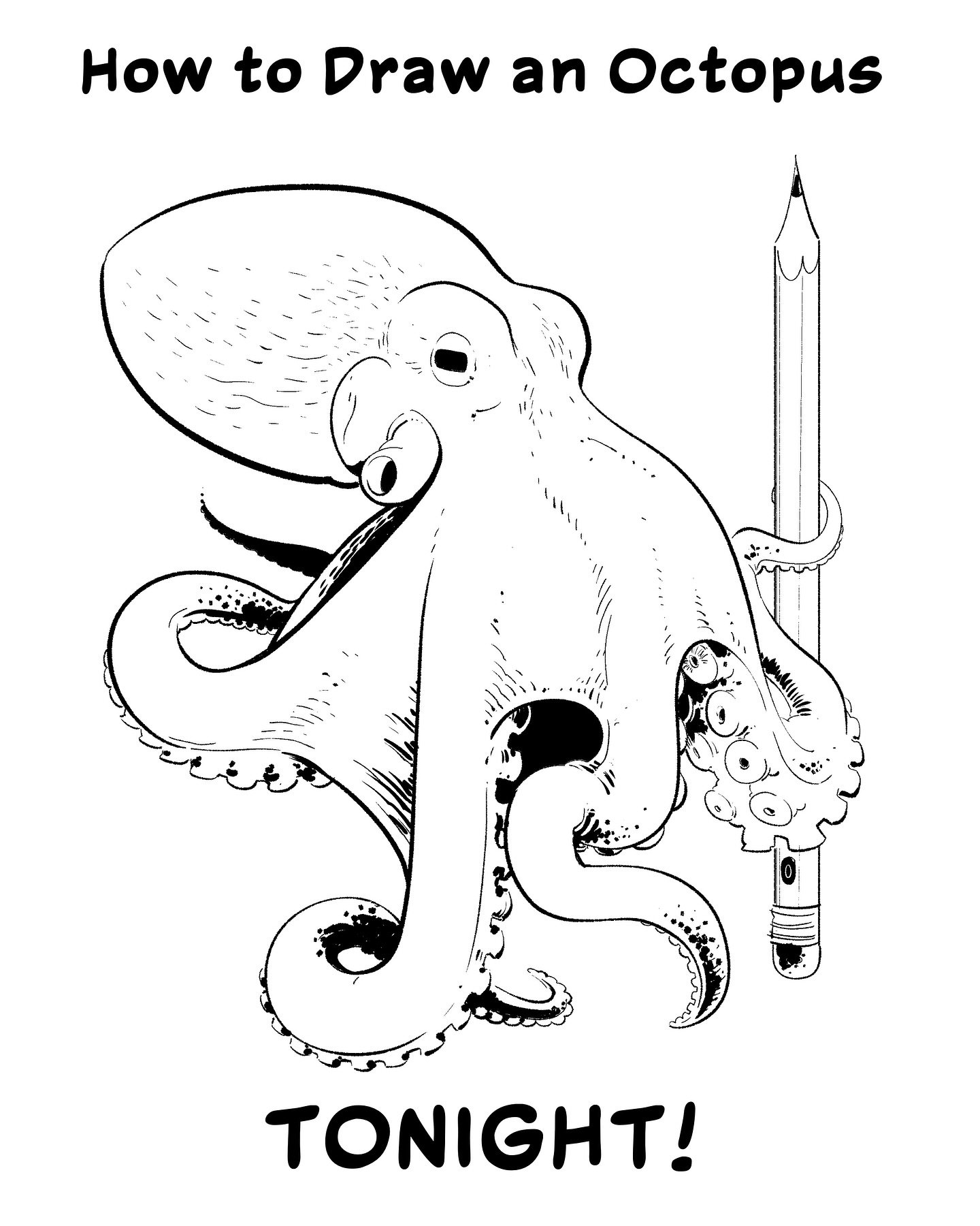 Want to learn how to draw an octopus? Join me TONIGHT along with the incredible speakers @dannajoystaaf @octowarren and @jesssse_treeee as we celebrate the digital release of Octopolis Issue 1! We&rsquo;ll learn about octopuses and I&rsquo;ll be shar